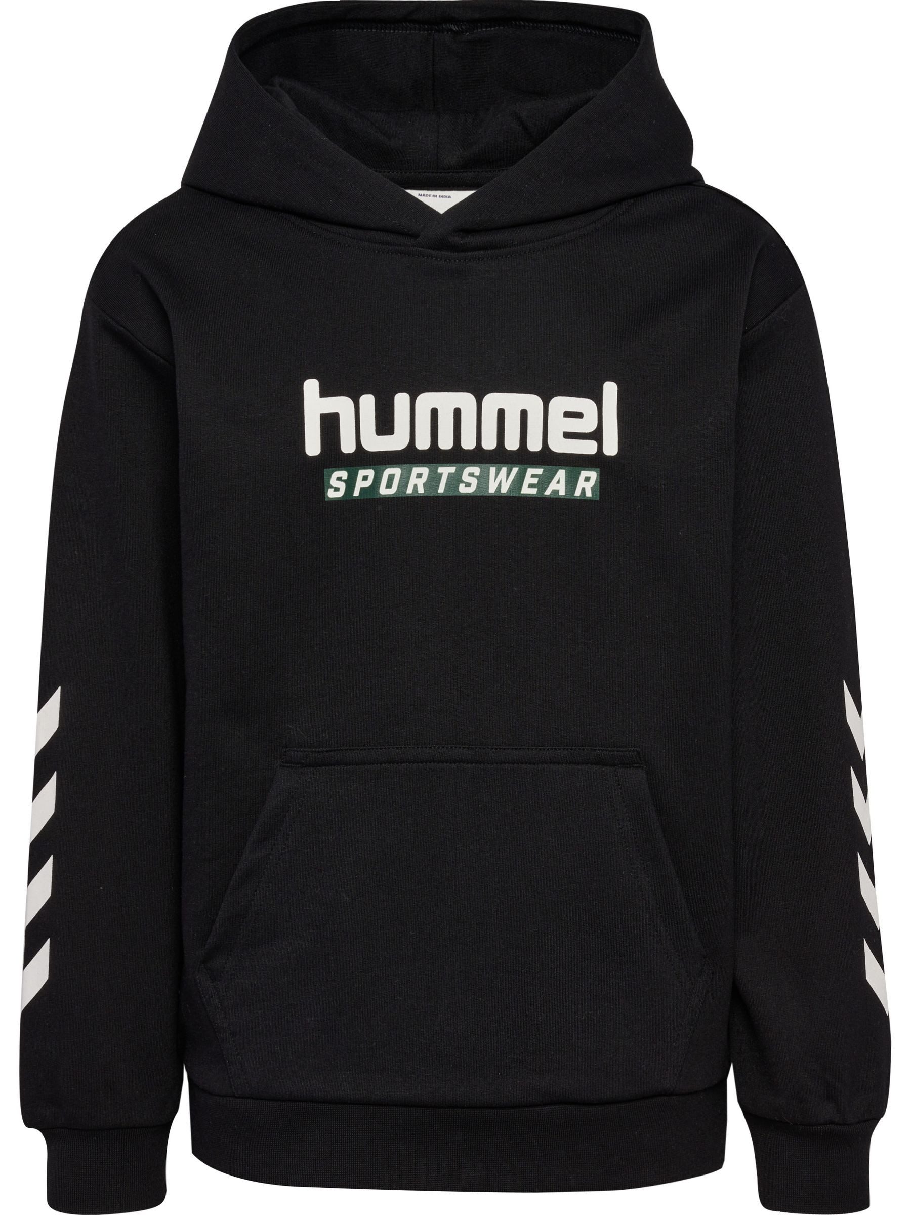 hummel Hoodie Sportliches Sweatshirt für Unisex Kinder (1-tlg) Bio-Baumwolle nachhaltig Normal Fit ohne Kragen Langarm Logo