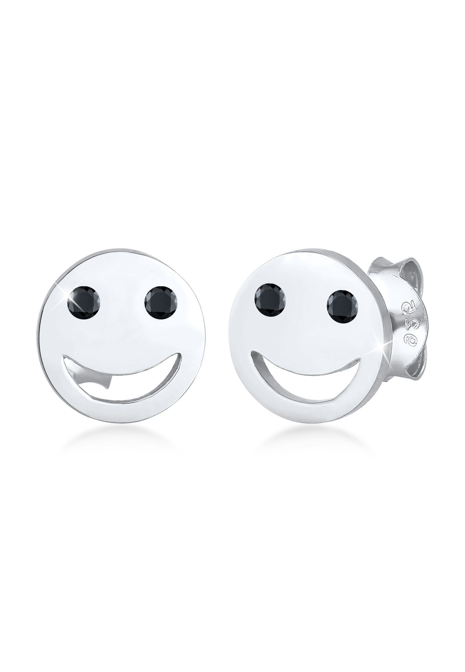 Elli Paar Ohrstecker Smiling Zirkonia 925 Silber