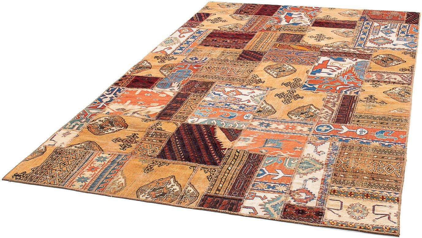 Wollteppich Patchwork Patchwork 298 x 155 cm, morgenland, rechteckig, Höhe: 4 mm, Wendeteppich