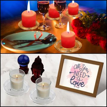 Belle Vous Becheruntersetzer Klare Untersetzer für Kerzengläser (12 Stück), 1-tlg., Coasters for Candle Jars (12 pcs)