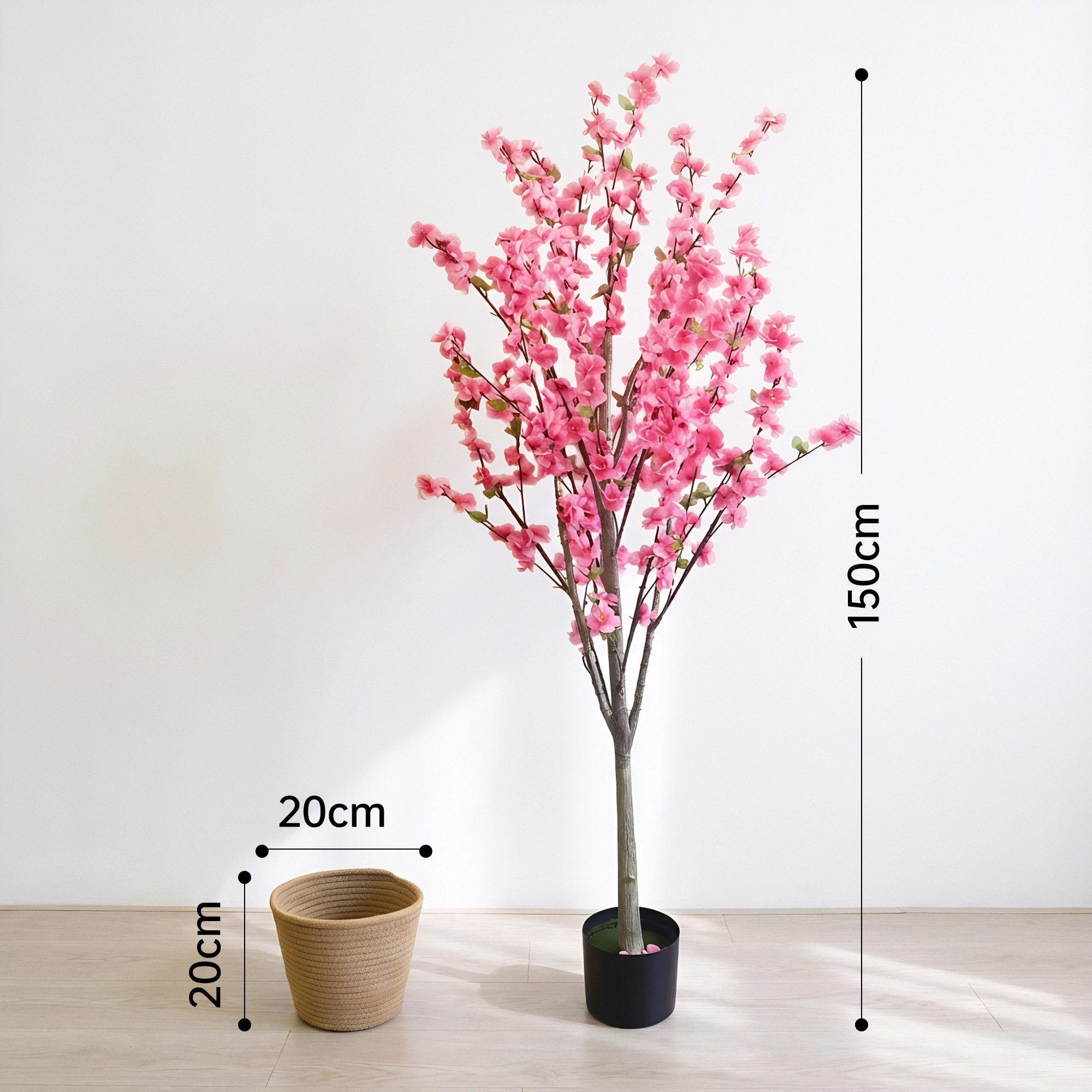 Kunstbaum Kunstpflanzen groß Kunstblumen künstliche Pflanzen 150 cm mit Kor günstig online kaufen