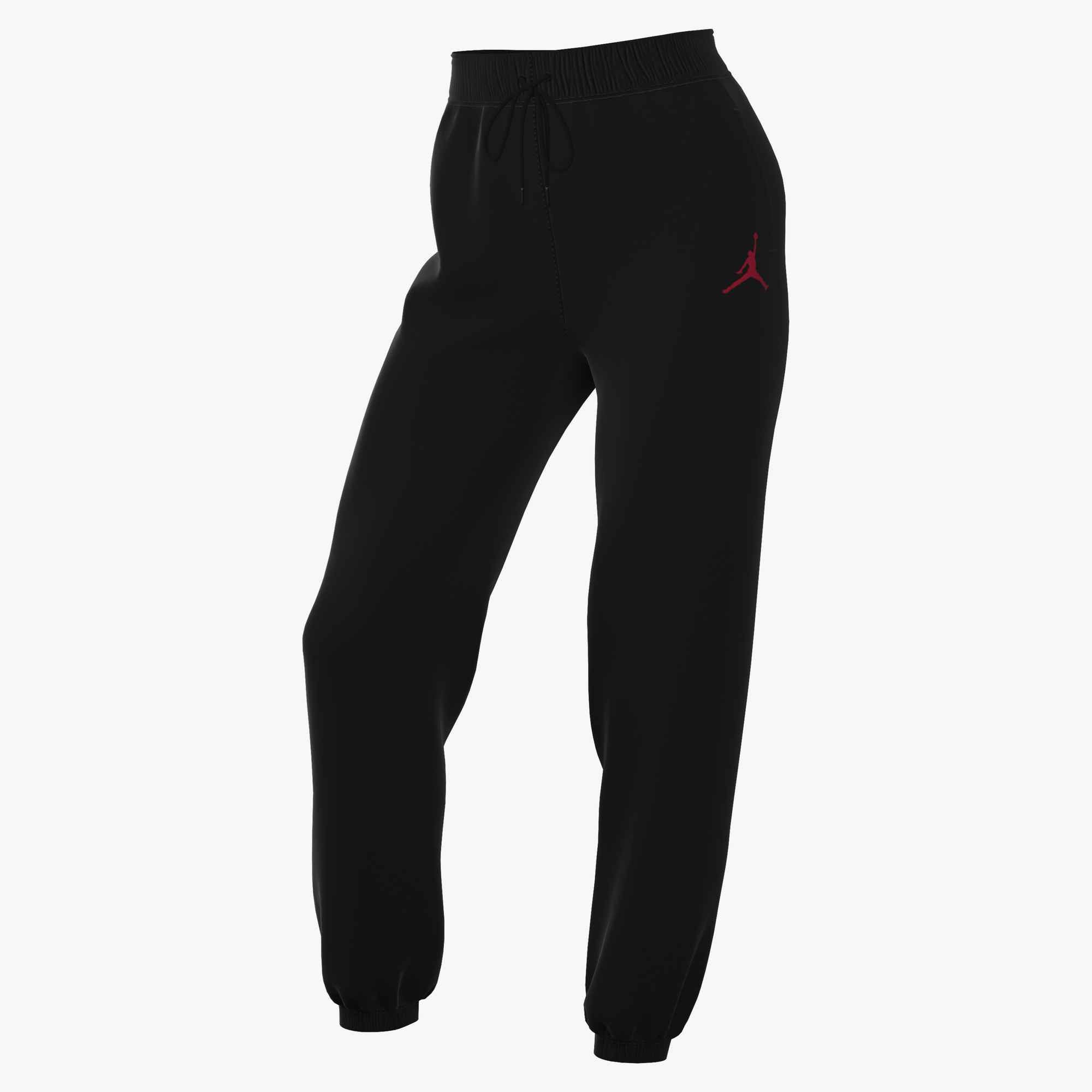 Jordan Trainingshose W J JUMPMAN FLC PANT 2 unifarbenes Design, mit Logodruck, schnell trocknendes Material