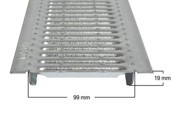 ACO Severin Ahlmann GmbH & Co. KG Regenrinne ACO Stegrost 10325 Stahl verzinkt 1m Sanierungsrost Ersatzrost Rinne Entwässerungsrinne, 1-St., passend für die ACO Self Entwässerungsrinne Jahr 1980 bis 1996 oder ACO Selflook Entwässerungsrinne Jahr 1996 bis 2011