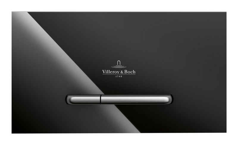 Villeroy & Boch Betätigungsplatte ViConnect Installationssysteme, WC 2-Mengen-Spülung 260 x 150 x 66 mm - Glass Glossy Black
