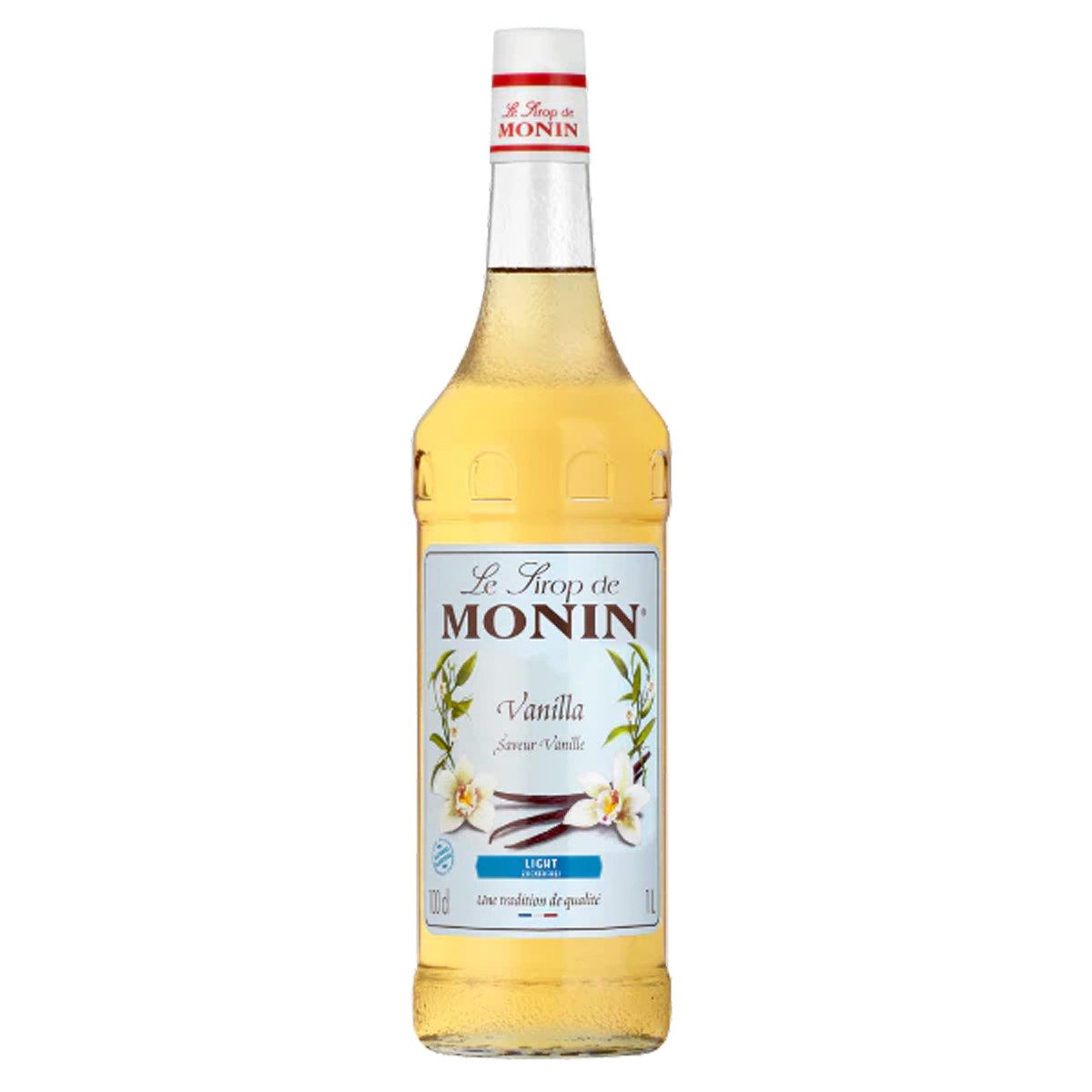 MONIN Getränke-Sirup, Monin Vanille Sirup Zuckerreduziert mit natürlichem Aroma 1000ml