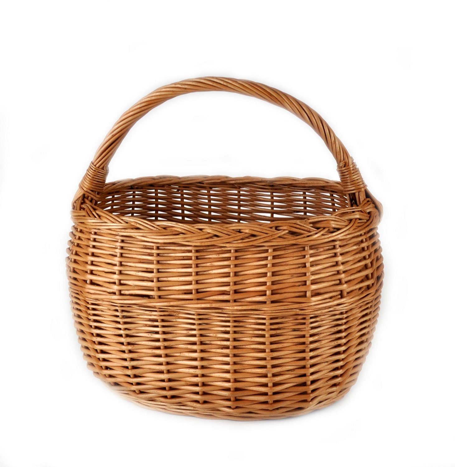 MyBer® Einkaufskorb Weidenkorb Pilzkorb Korb aus Weide geflochten. Handarbe günstig online kaufen
