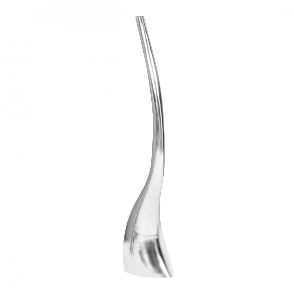 cm 124 DESIGN Moderne KADIMA Dekovase Handgemachte Deko: Silber-Aluminium-Vase, höhe