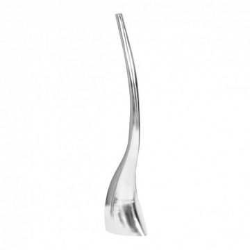 KADIMA DESIGN Dekovase Moderne Deko: Handgemachte Silber-Aluminium-Vase, 124 cm höhe