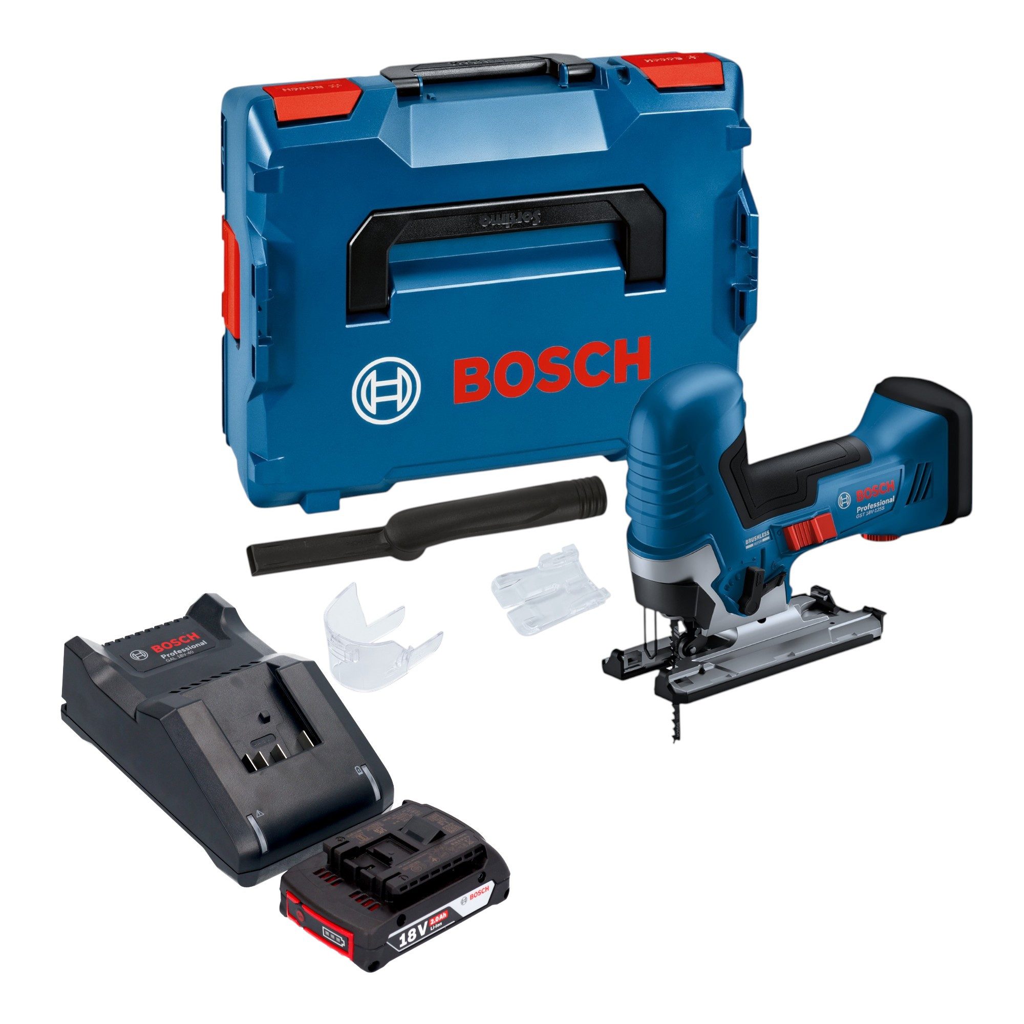 Bosch Professional Akku-Stichsäge GST 18V-125 S Professional Akku Stichsäge 18 V 125 mm Brushless + 1x
