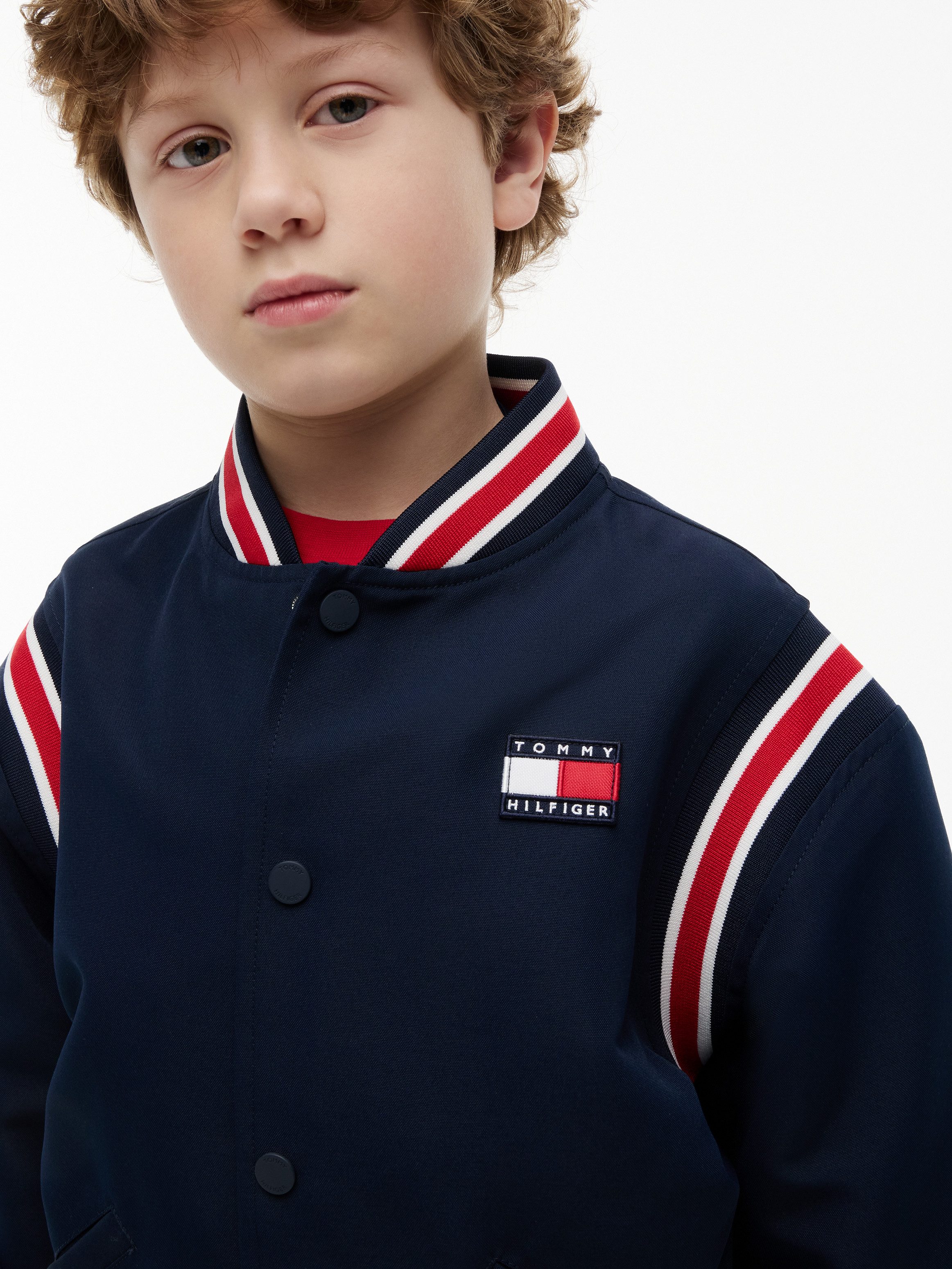 Tommy Hilfiger Bomberjacke abnehmbare Kapuze, Regular Fit, Kinder bis 16 Jahre