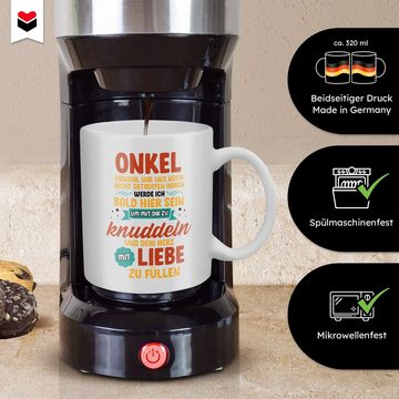 22Feels Tasse Du Wirst Onkel Schwangerschaft Geschenk Baby Werdender Oheim Männer, Keramik, Made in Germany, Spülmaschinenfest