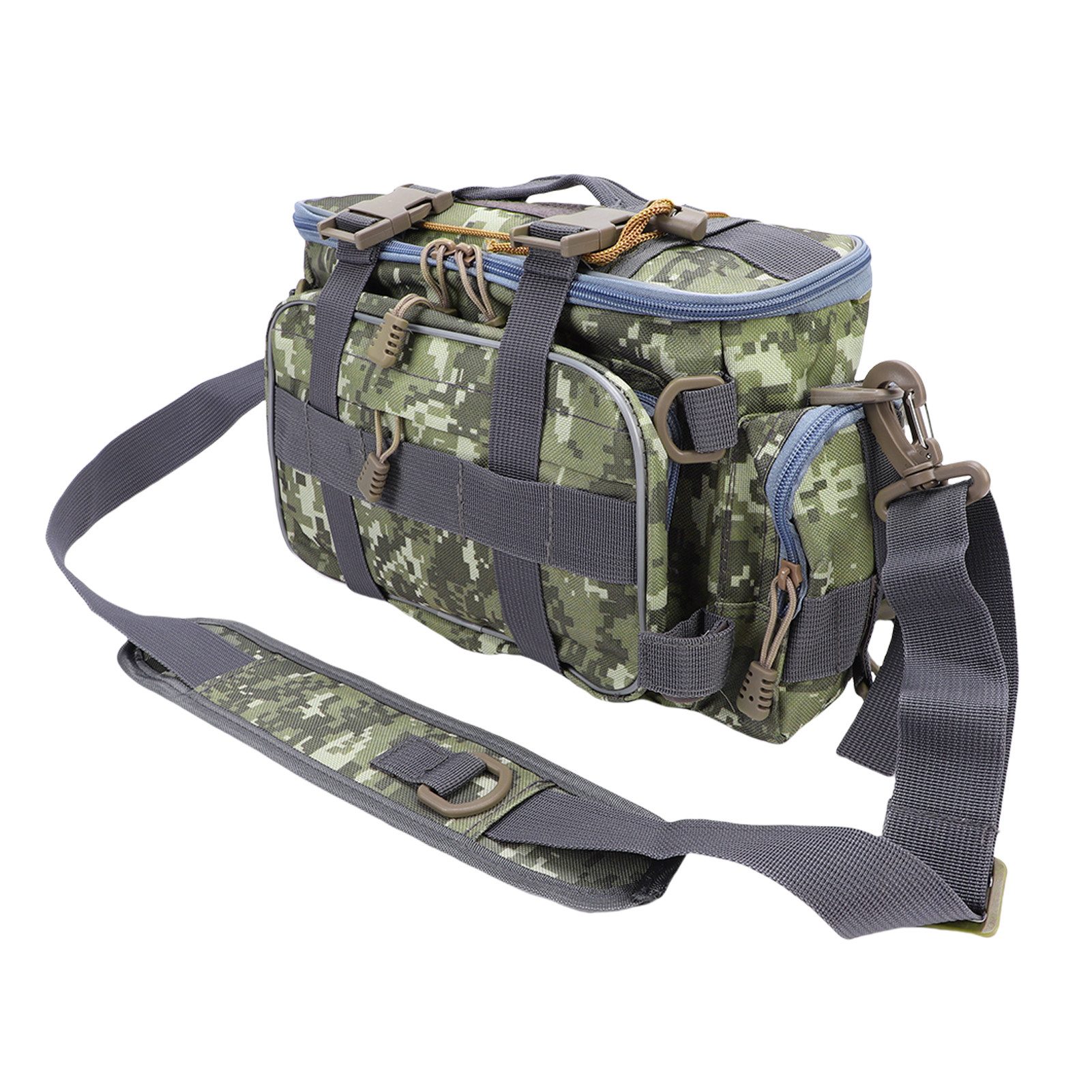 GARRYFIZH Angelkoffer Angeltasche,Angeltaschen Angel Tasche für Das Angeln im Freien, Unterteiltes Design Mehrere Fächer