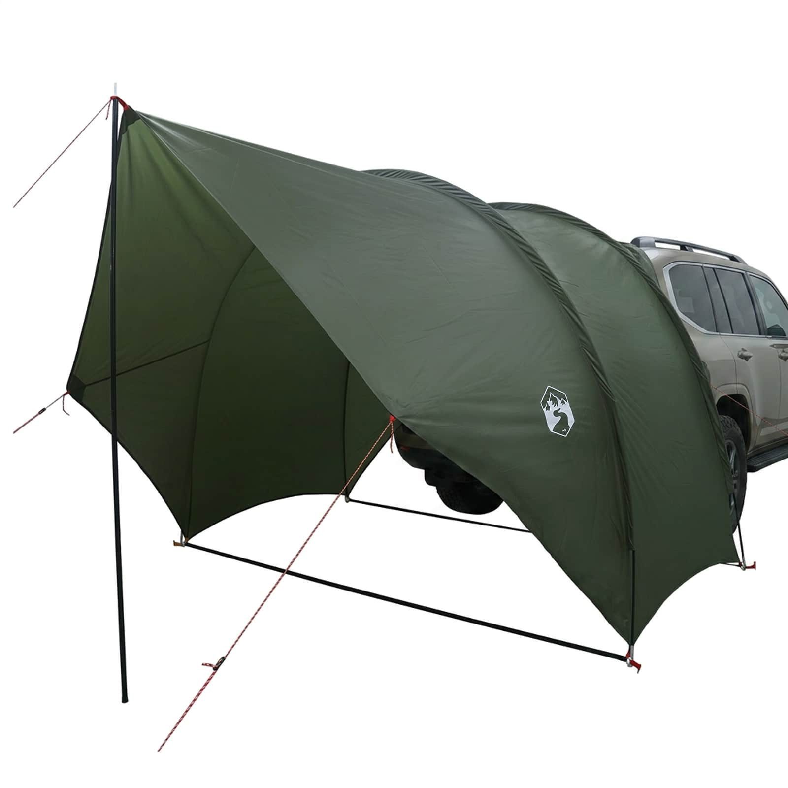 vidaXL Kuppelzelt Heck-Awnings wasserfest 405 x 280 x 220 cm Olivegrün, (1 tlg)
