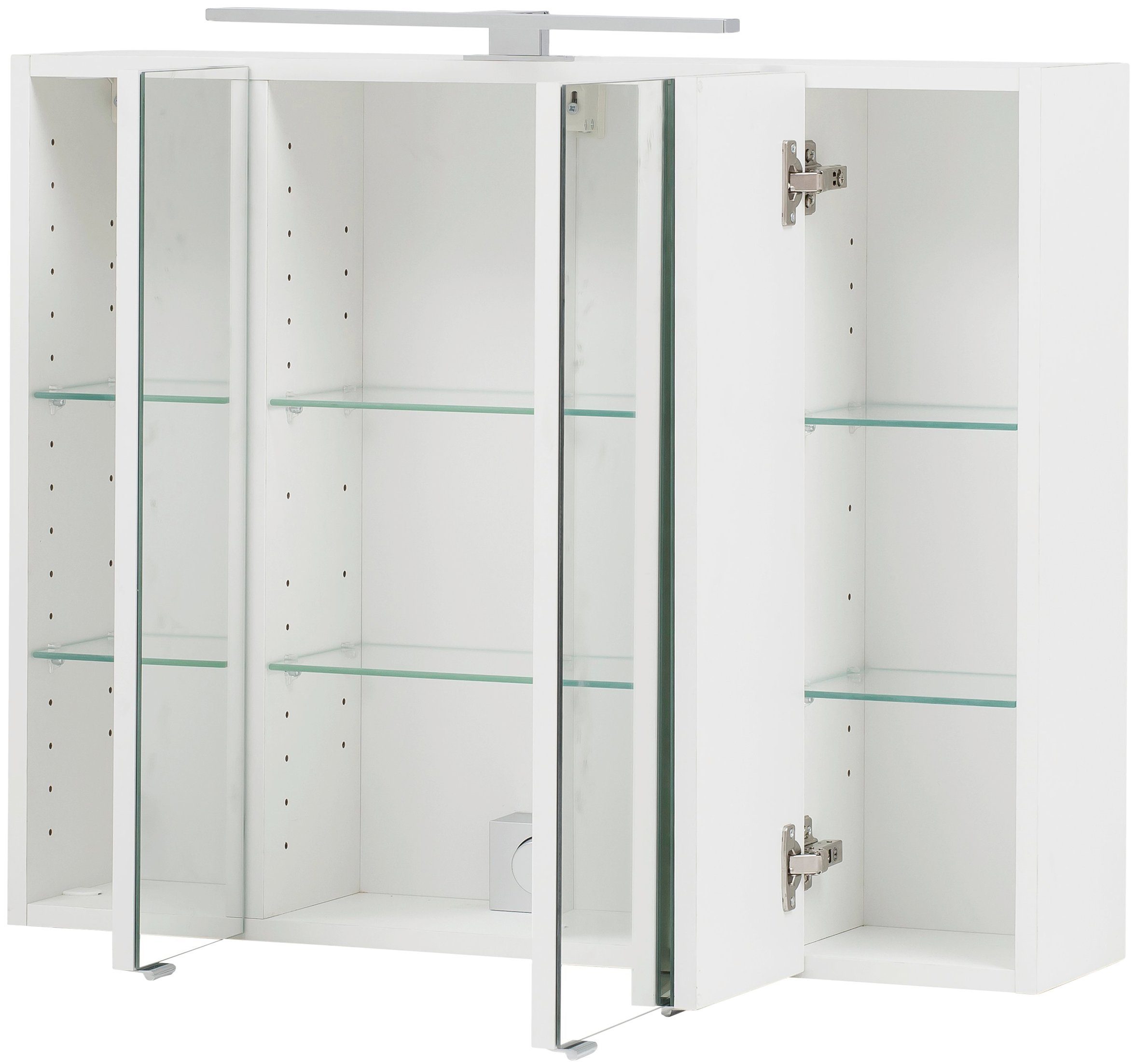 welltime Spiegelschrank Kaunas 80 cm breit, Soft-Close-Funktion