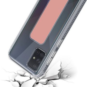 Cadorabo Handyhülle Samsung Galaxy A71 4G Samsung Galaxy A71 4G, Schutzhülle - TPU Silikon Hülle - mit Halterung - Standfunktion