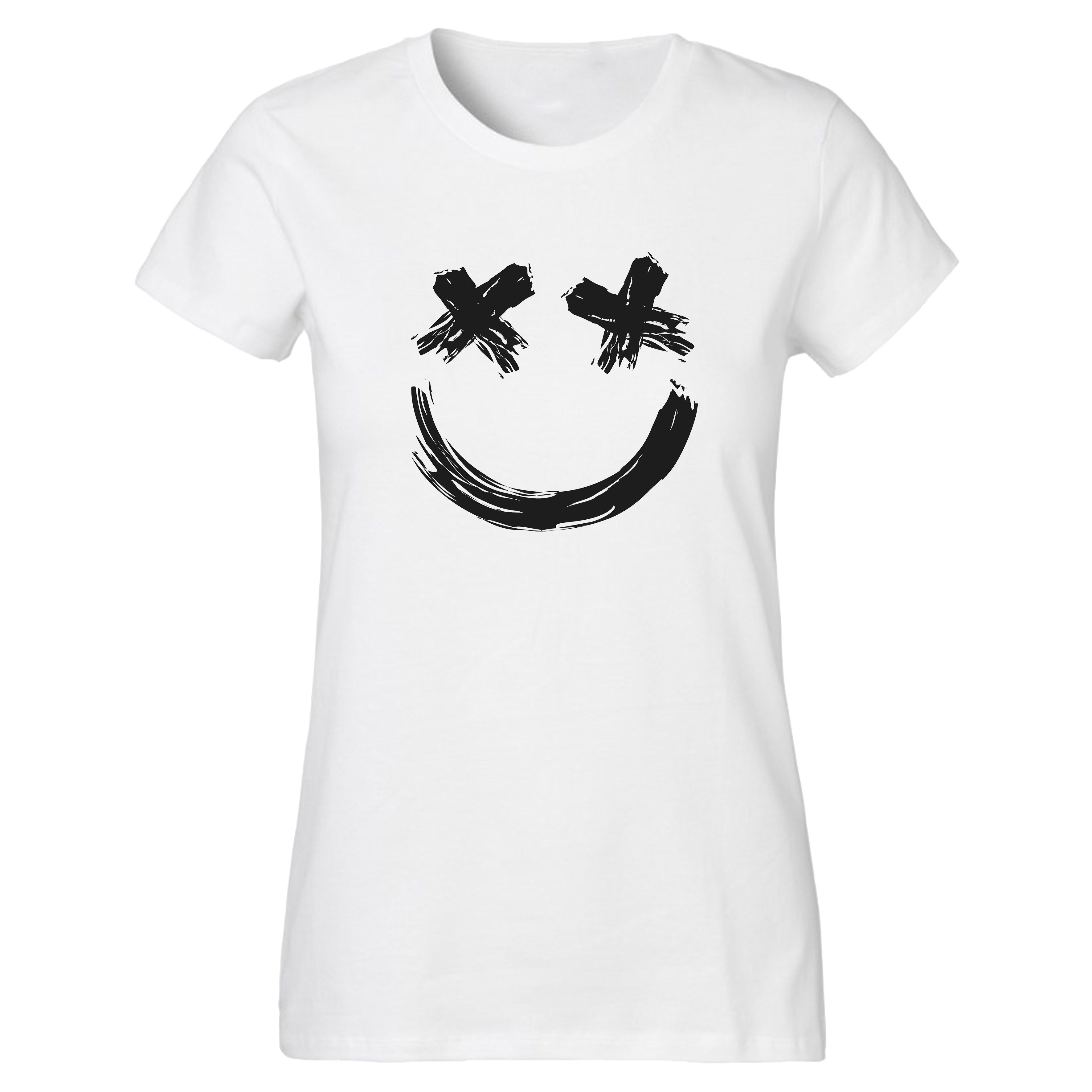 Banco T-Shirt Damen Unifarben Smiley Gesicht Größe XS bis 6XL günstig online kaufen
