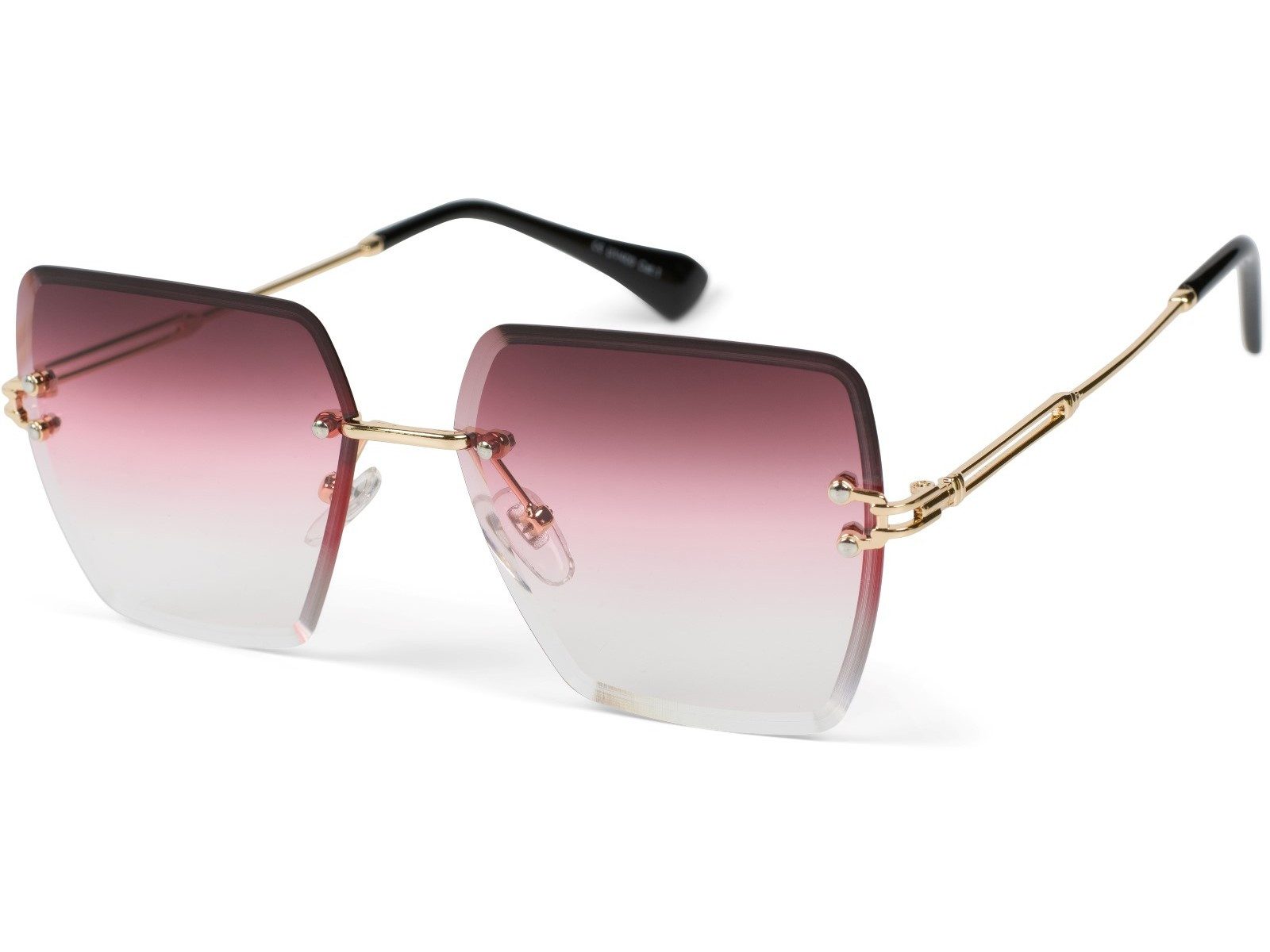 styleBREAKER Sonnenbrille Rahmenlose Rechteckige Sonnenbrille mit Diamant Schliff (1-St)