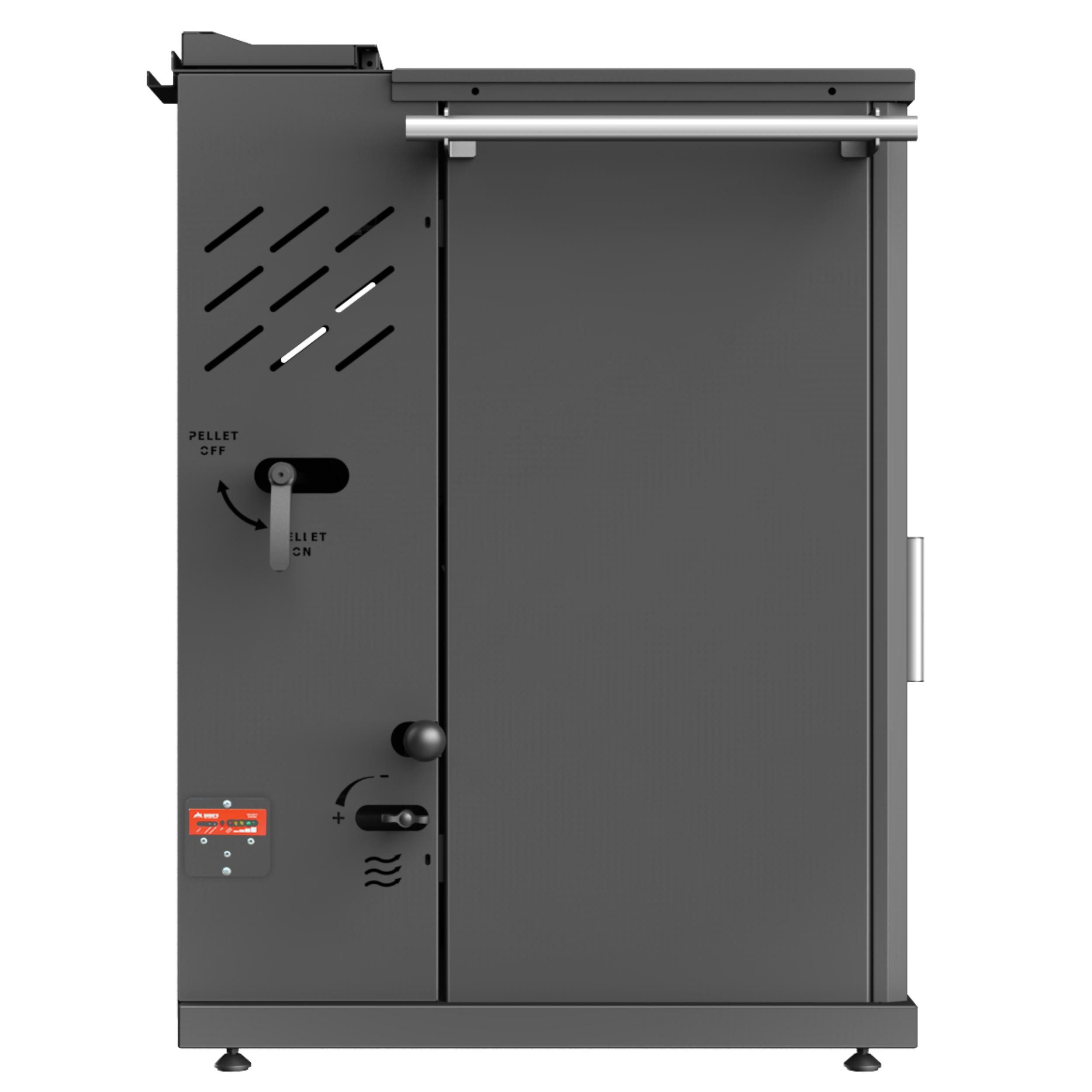 Baba's Kaminofen Hybridofen Pellets und Holz Kombiofen mit Backfach mit Herdplatte, 10 kW, Dauerbrand, Dauerbrandofen, Pelletofen ohne Strom Holzofen Holz Ofen Kamin