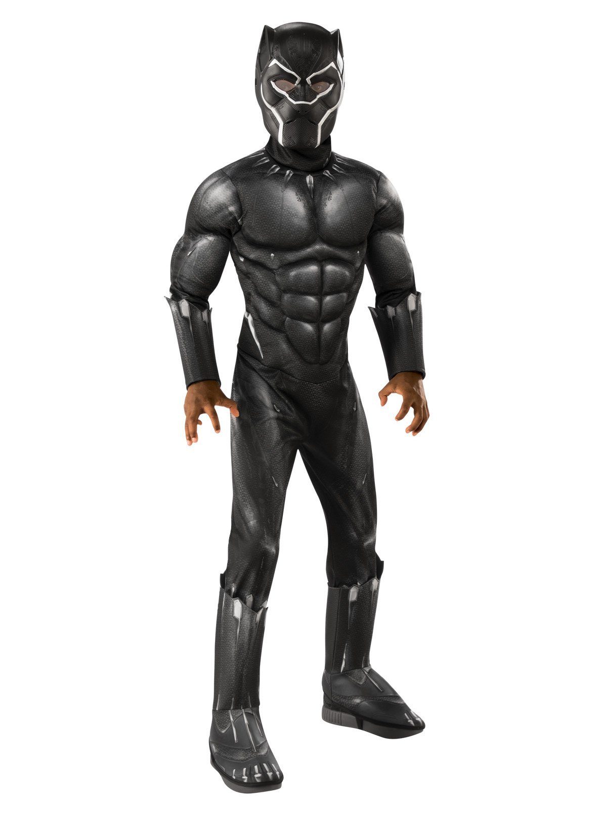 Rubie´s Kostüm Avengers - Black Panther Kostüm für Kinder, Hochwertiges Marvel-Kostüm mit Muskelpolstern