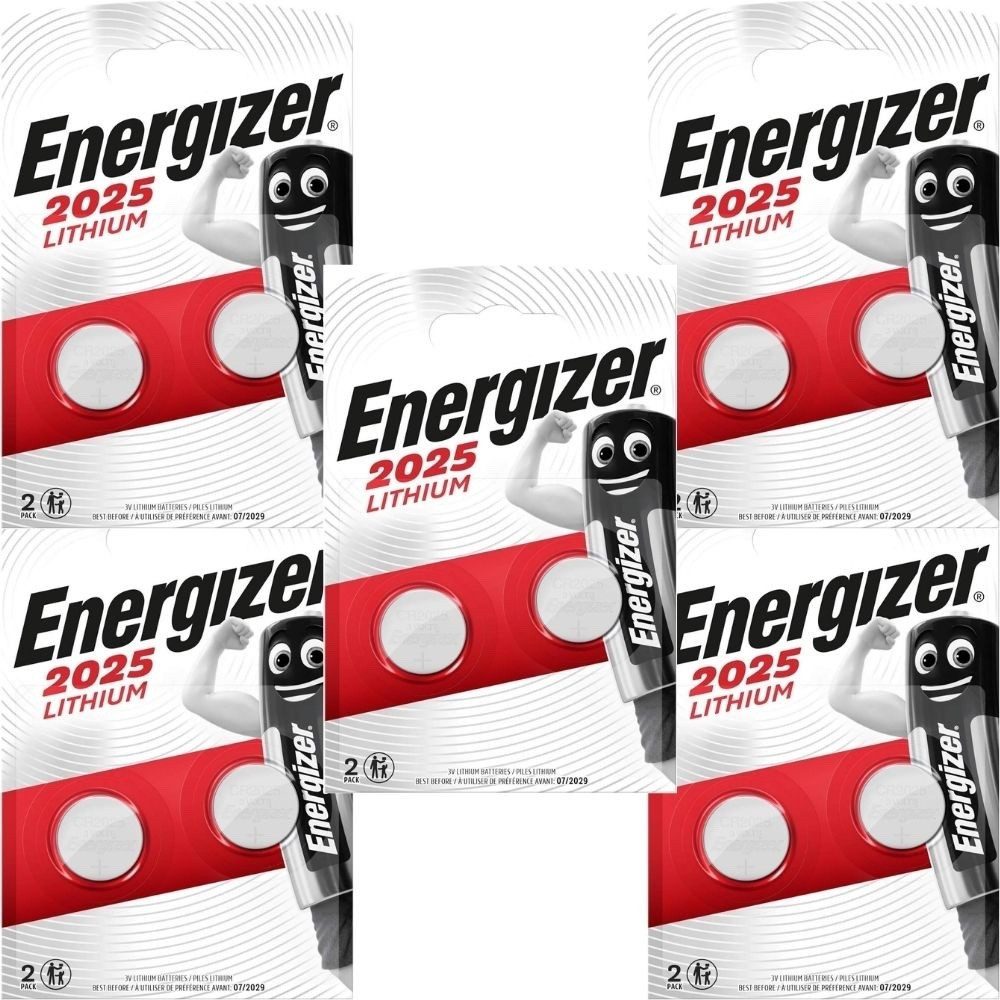 Energizer Energizer LithiumMetall Batterie CR2025 3V 850mAh Batterie Batterie, (3 V V), Enthält eine (2) Energizer 2025 Lithium-Knopfzelle