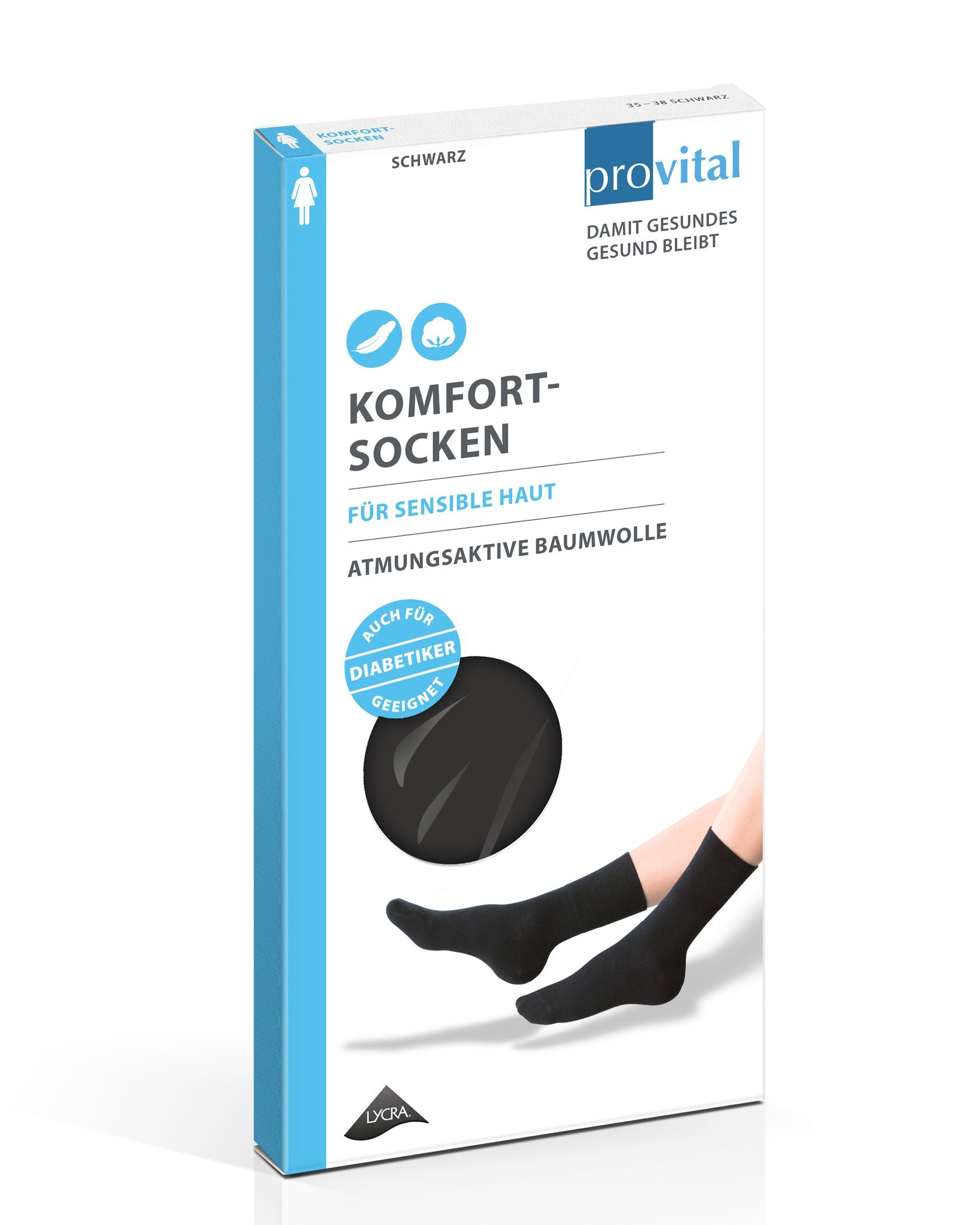Socken provital Damen Komfort-Socken Strümpfe