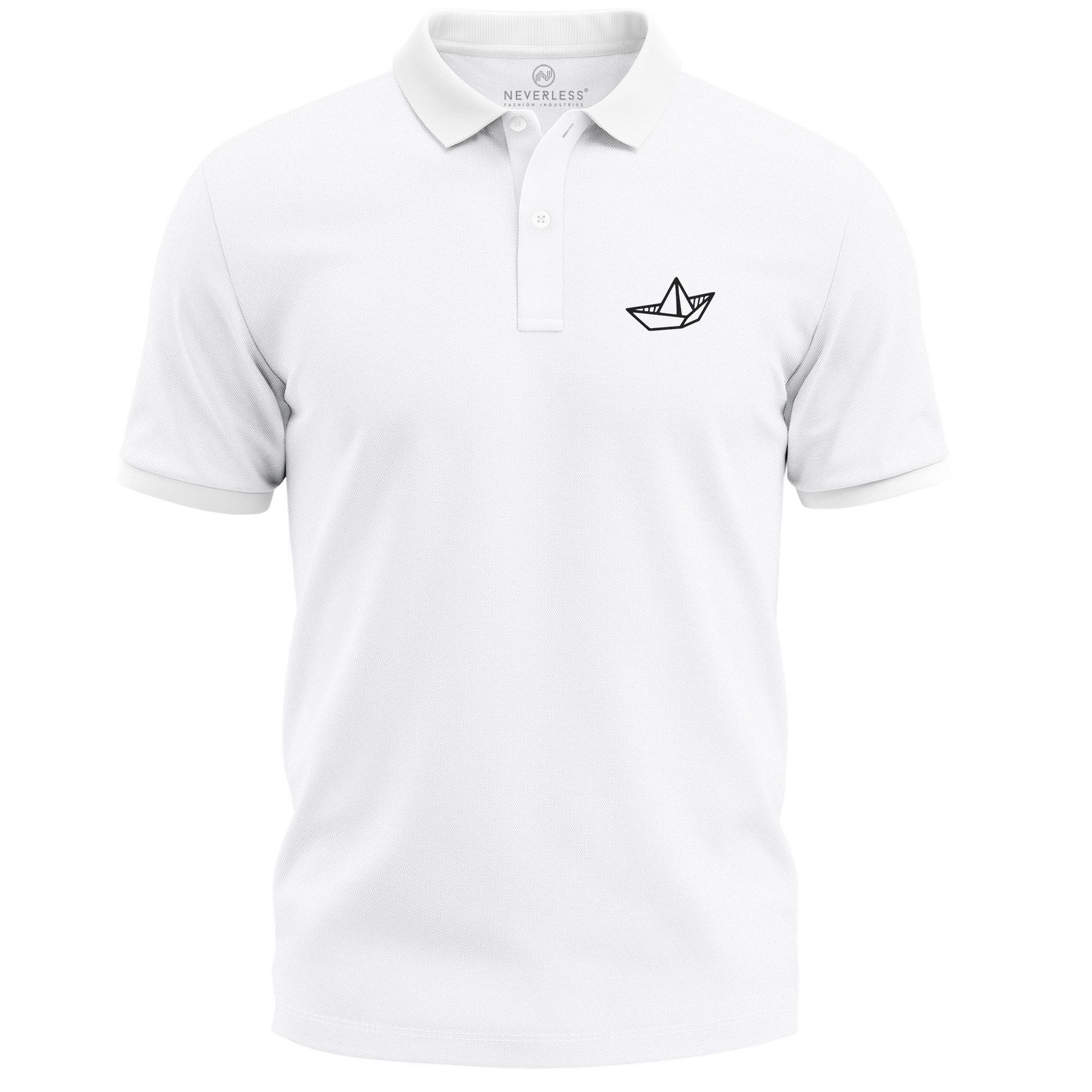 Neverless Poloshirt Poloshirt Herren Maritimes Minimal-Design– günstig online kaufen