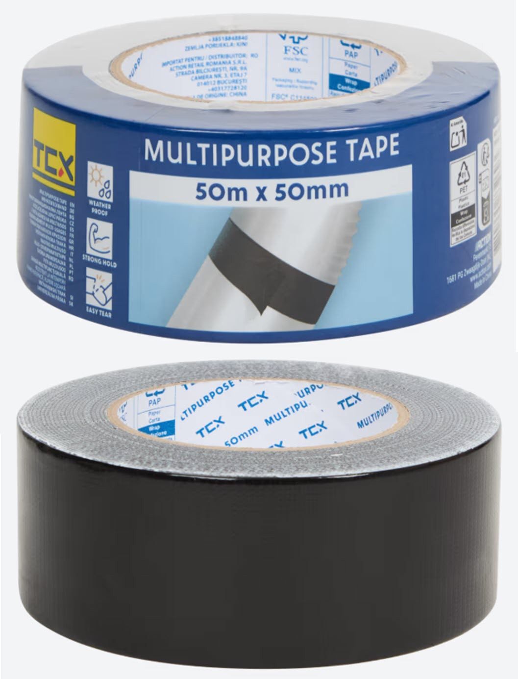 Spectrum Klebeband TCX Bastel- und Reparaturband Panzertape 50 mm x 5 m