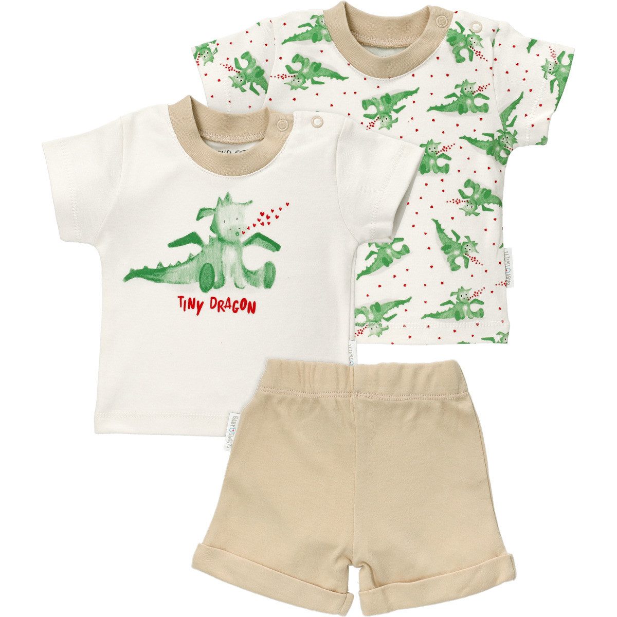 Baby Sweets Langarmshirt & Hose Tiny Dragon Jungen (3-tlg) Shirt, Langarmshirt, Hose, Halstuch, Set Shirt Hose Halstuch