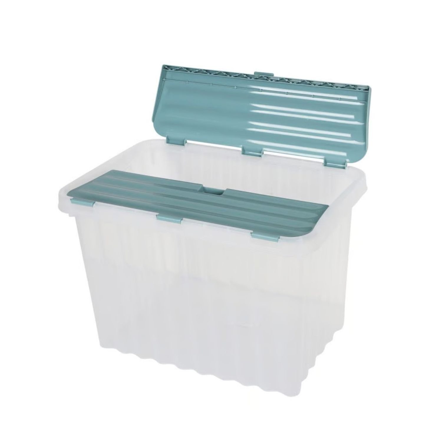 BURI Aufbewahrungsbox Wellenbox 24L 43x30x30cm Transparent günstig online kaufen