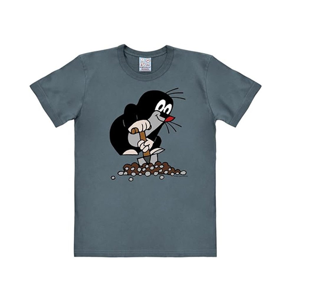 LOGOSHIRT T-Shirt Der kleine Maulwurf Hochwertiger Frontprint im Retro-Design