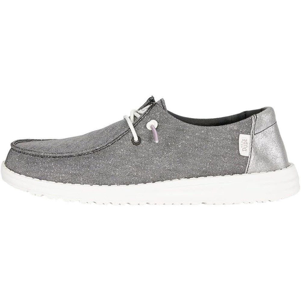 Hey Dude Wendy Metallic Sparkle - Mocassini Donna Con Tomaia Glitterata, Lacci Elastici, Suola Leggera E Flessibile