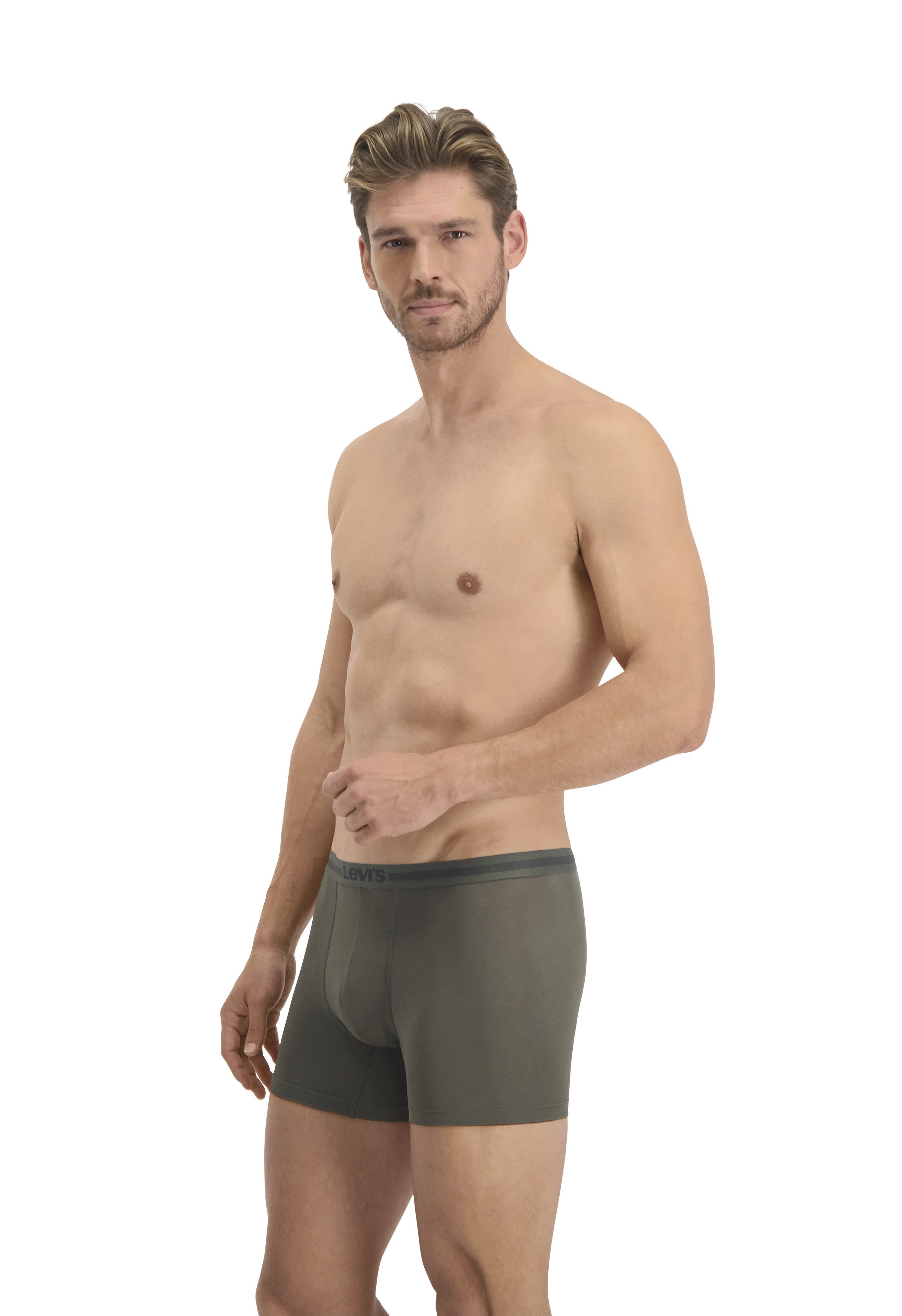 Levi's® Boxershorts LEVIS MEN TENCEL BOXER BRIEF 2P (Packung, 2-St., 2er Pack) mit breitem Logobund