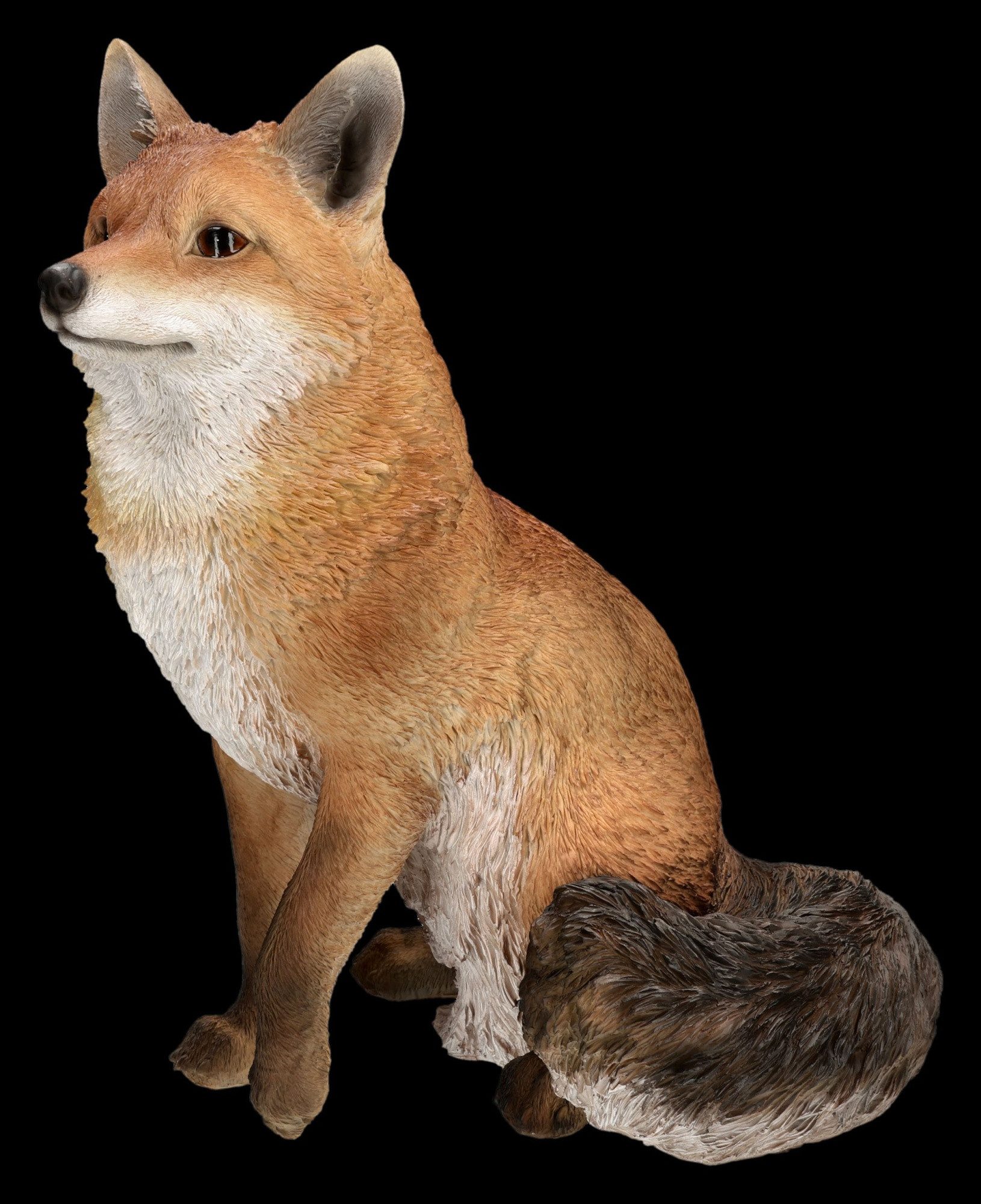 Figuren Shop GmbH Gartenfigur Fuchs Figur – realistische Tierstatue Gartendeko 47 cm Gartenfigur
