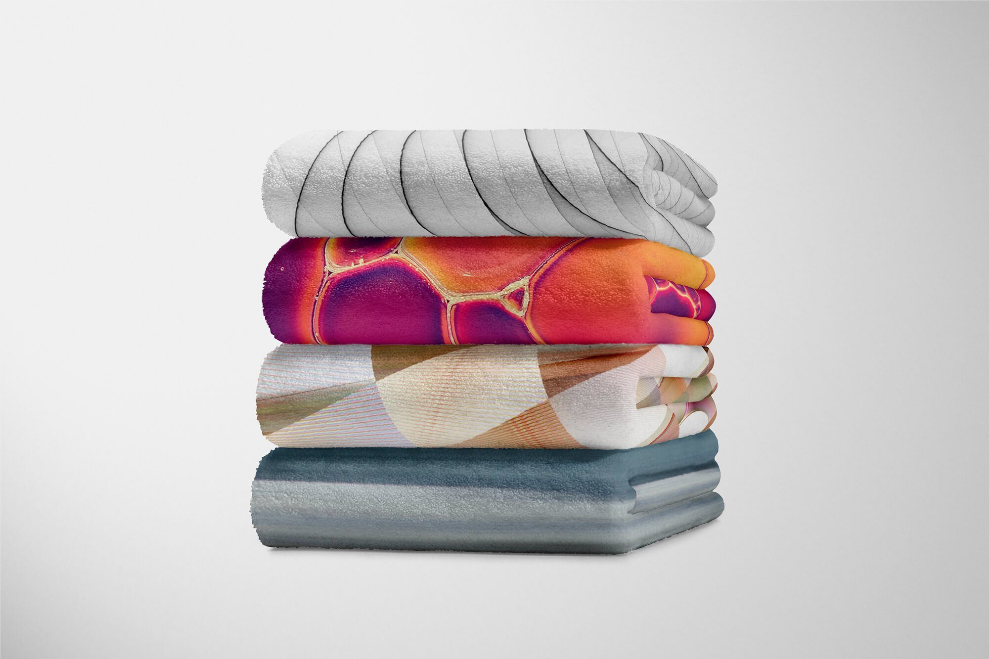 Sinus Art Handtücher Handtuch abstraktes Kuscheldecke Saunatuch Baumwolle-Polyester-Mix (1-St), Handtuch Fotomotiv Muster Kunstvoll, mit Strandhandtuch