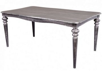 Casa Padrino Esstisch Barock Esstisch Silber Anthrazit ausziehbar 180 - 230 cm - Tisch