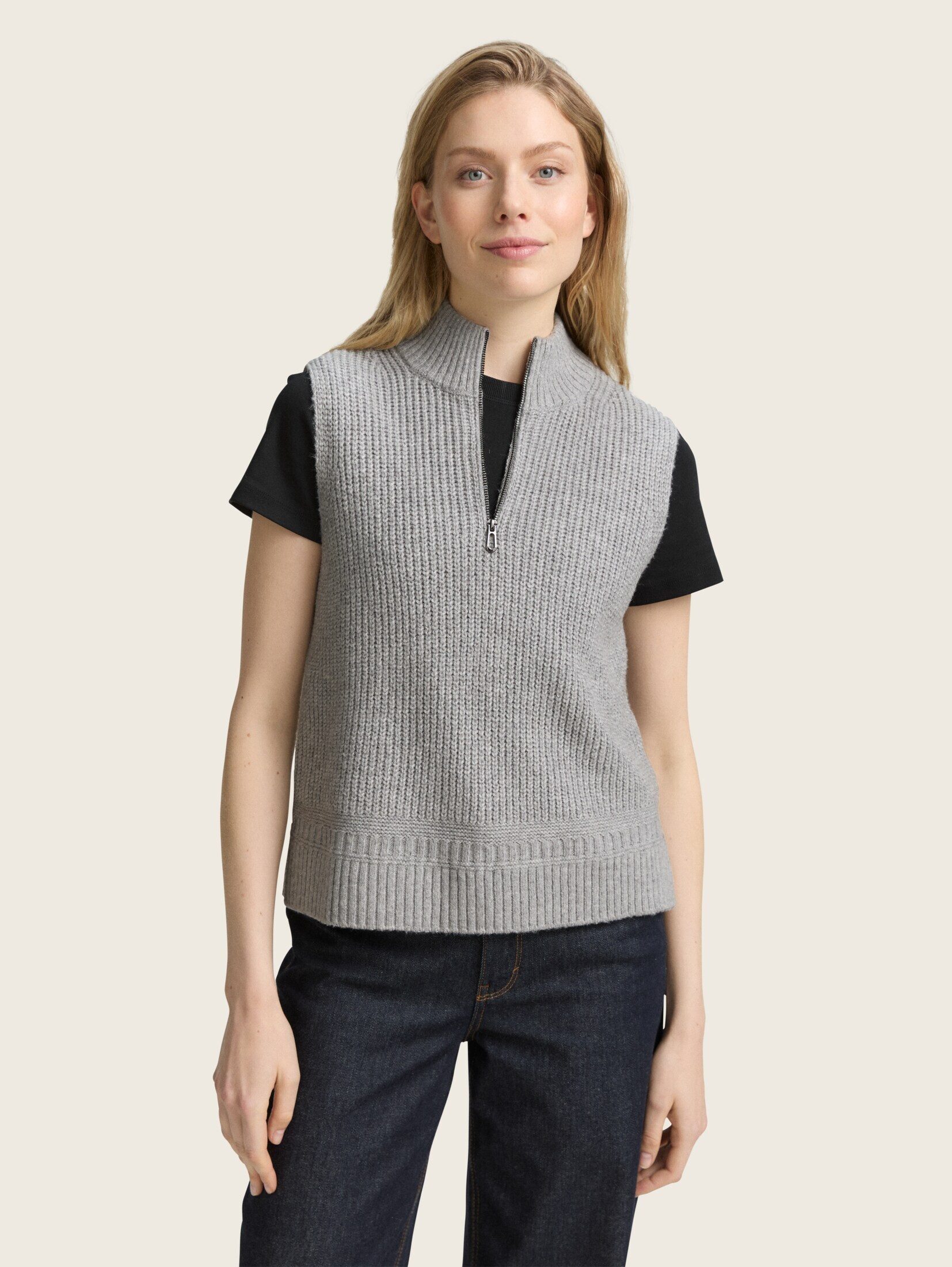 TOM TAILOR Strickpullover Troyer Pullunder Troyer Pullunder