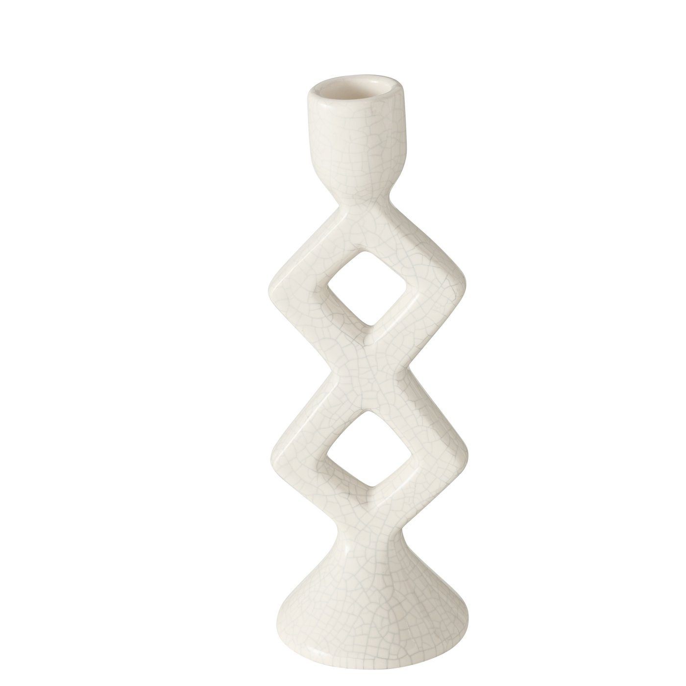 BOLTZE Kerzenhalter Kerzenleuchter Famosa, 21 cm hoch, 1 Stück, Beige oder Weiß