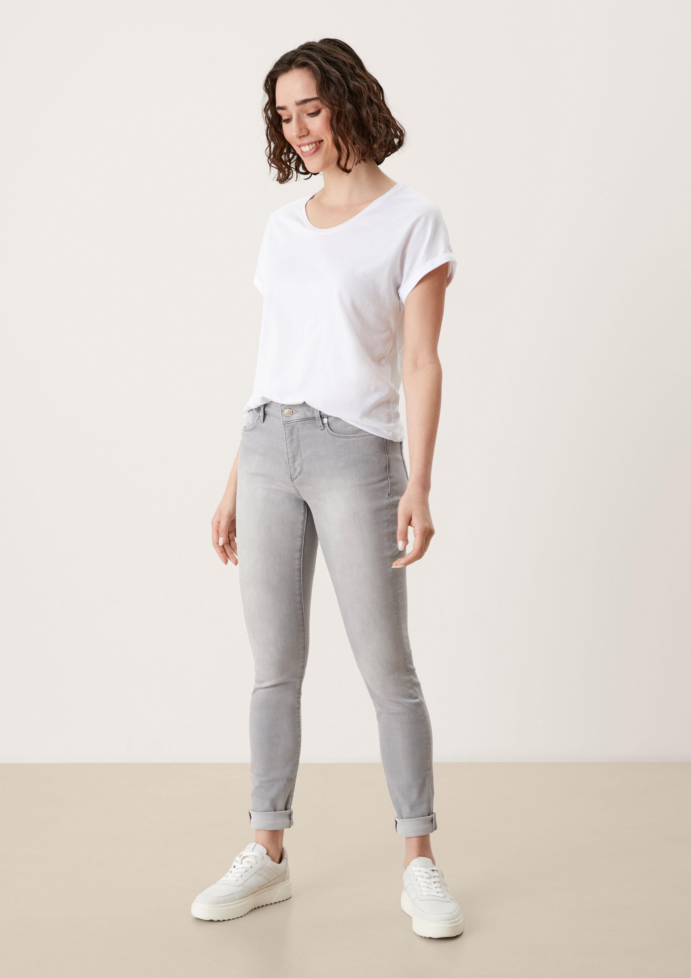 s.Oliver 5-Pocket-Jeans Jeans Izabell / / / Fit light Rise Skinny Mid grey Leg Skinny