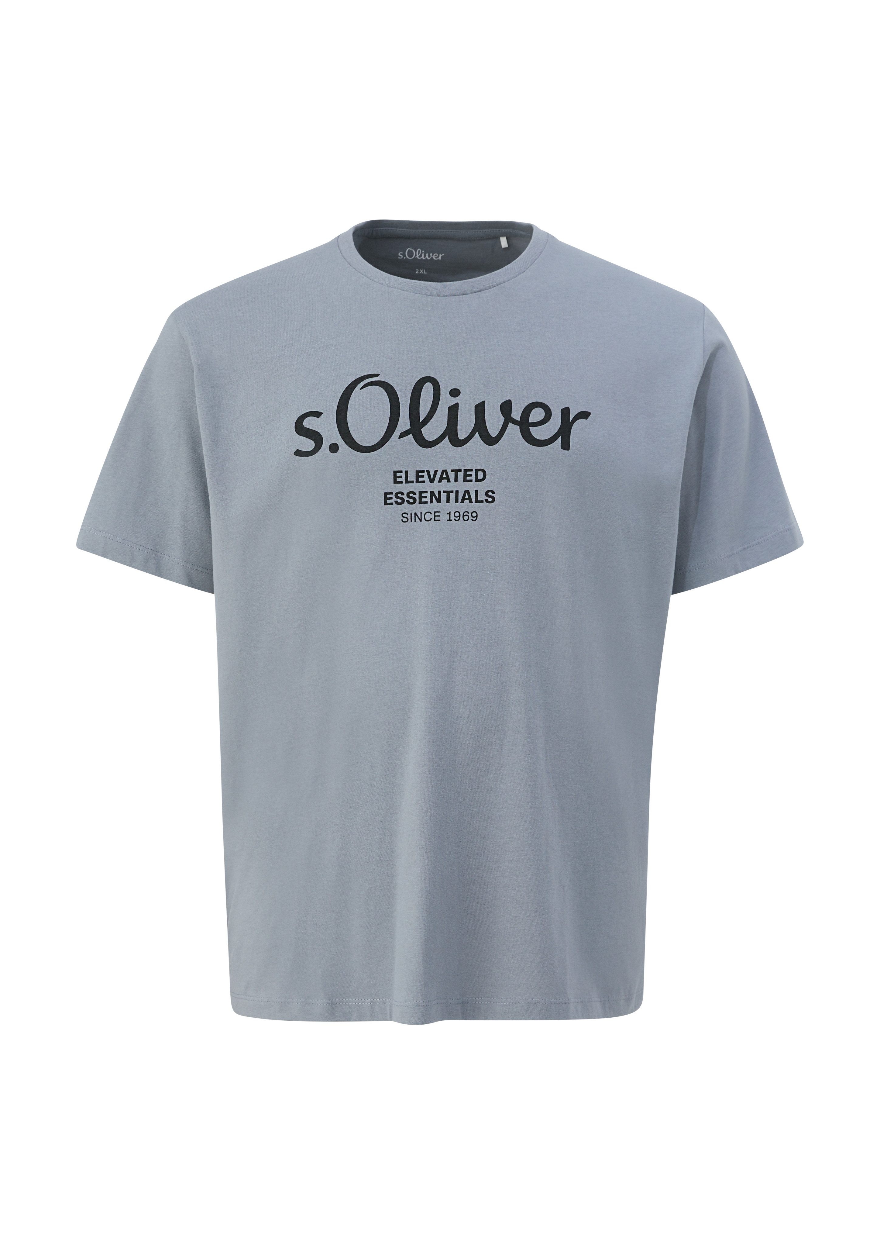 s.Oliver Men Big Sizes Kurzarmshirt mit Logo-Print/Große Größen günstig online kaufen