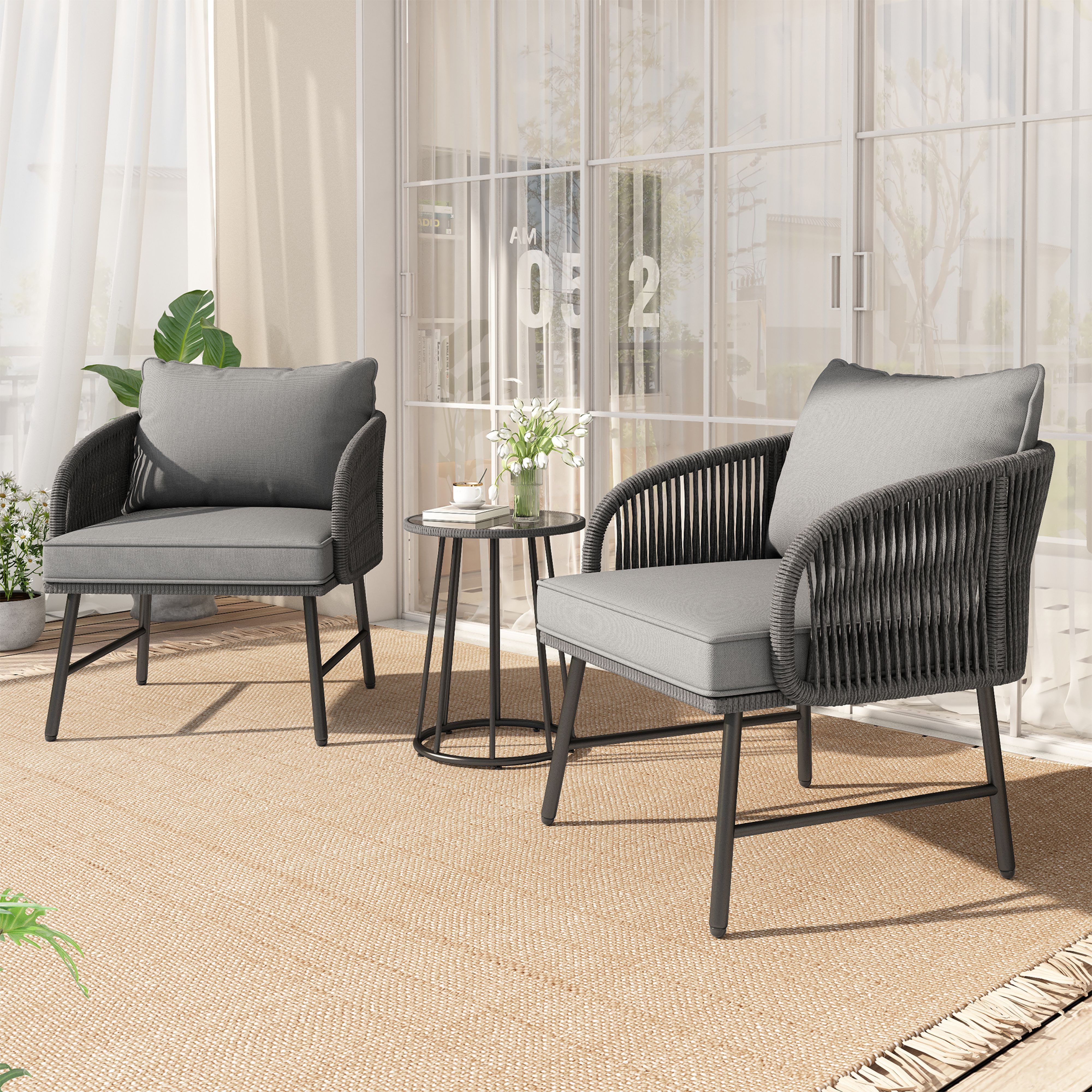 BlingBin Balkonset Balkonmöbel-Set, Gartenlounge-Set, Bistroset Gartenmöbel günstig online kaufen