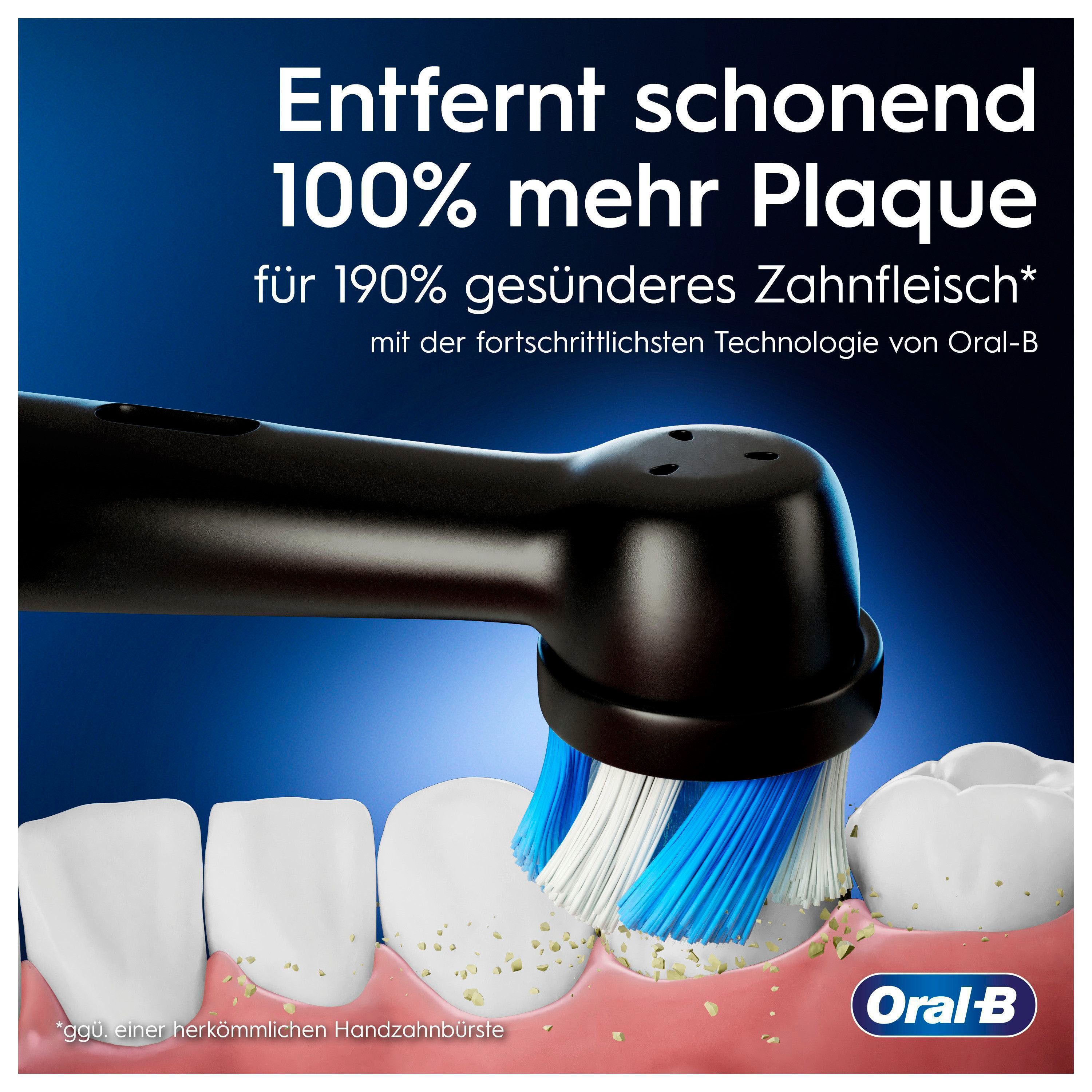 Oral-B Elektrische Zahnbürste iO 8, Aufsteckbürsten: 2 St., mit Magnet-Technologie, 6 Putzmodi, Farbdisplay & Reiseetui