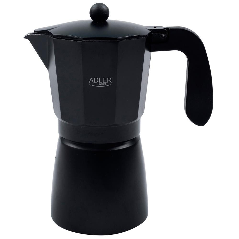 Adler Espressokocher, Espresso Kaffeemaschine, 520ml, 9 Tassen, schwarz