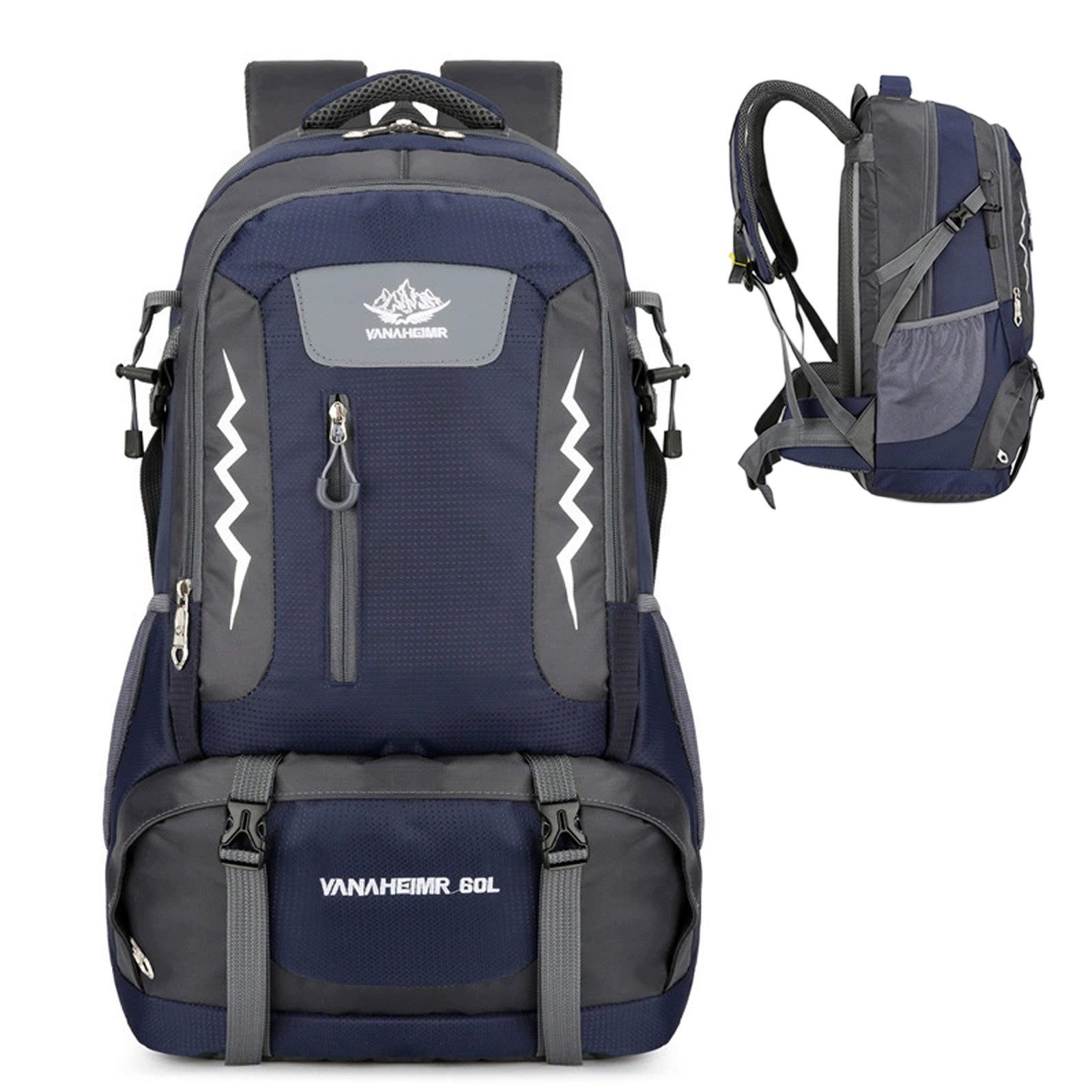 MODFU Wanderrucksack 60L Trekkingrucksack Wasserdicht Reiserucksack günstig online kaufen