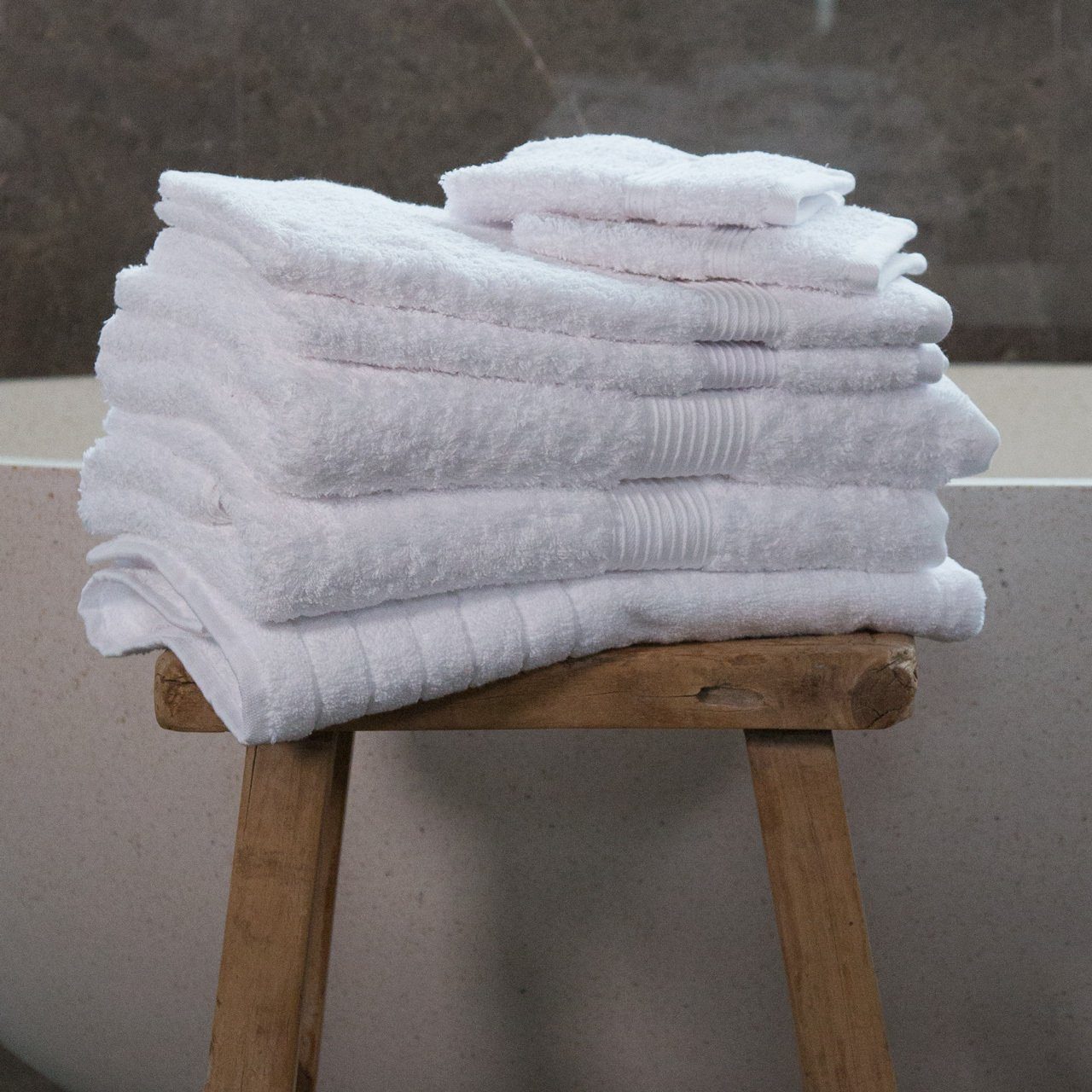GIZA (4-tlg), 100% 100% LINE ägyptische ägyptischer 4-teiliges premium Sitheim-Europe Baumwolle, Handtücher Handtuch Handtuchset, aus Baumwolle Set Weiß Baumwolle