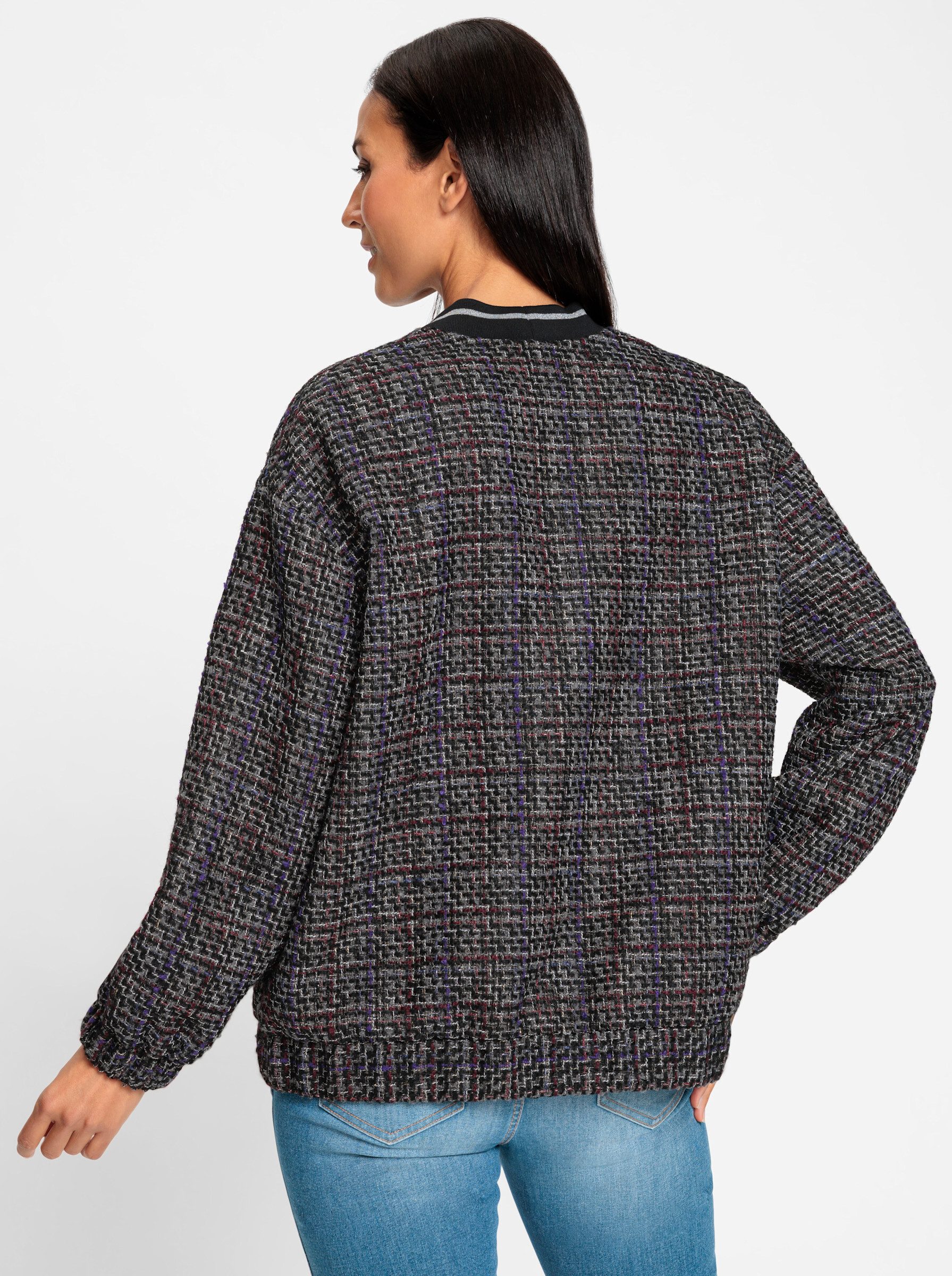 heine Blusenblazer Bouclé-Blazer Langarm