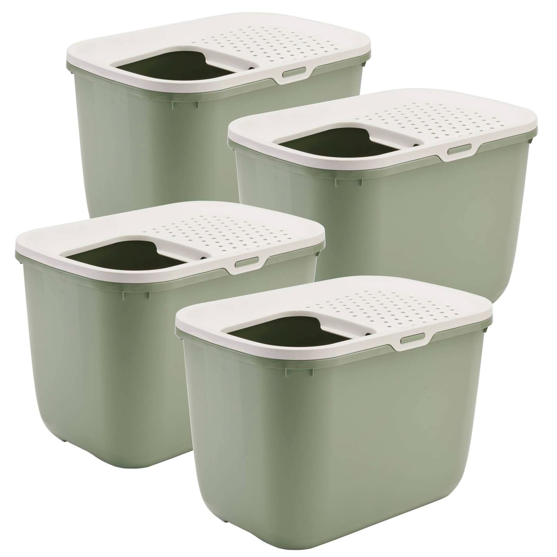 PETGARD Katzentoilette 4er Sparpack Katzentoilette HOP IN, Einstieg von oben hellgrün