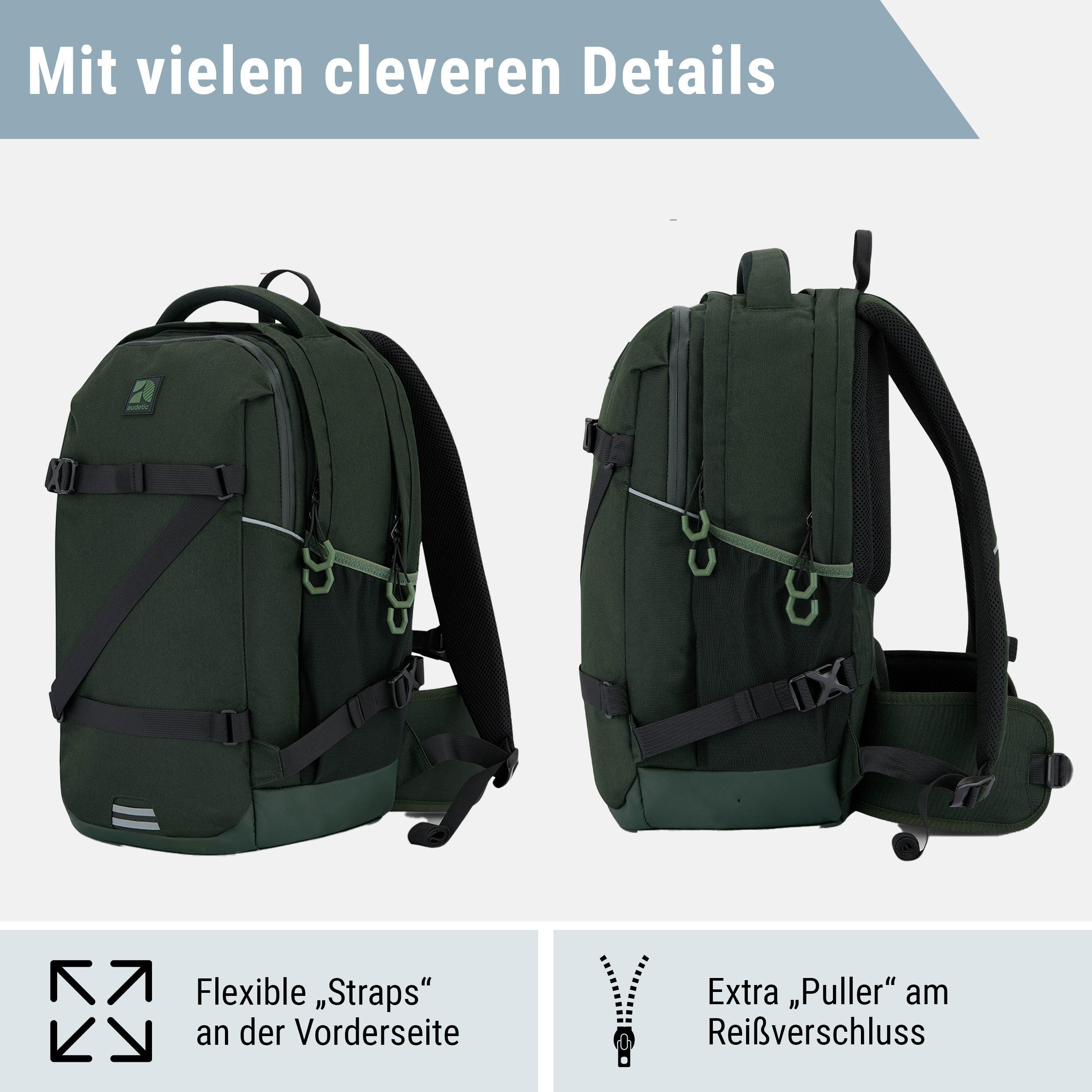 audetic Schulrucksack Cosmo Rucksack Schule Mädchen Jungen Teenager (1-tlg), Ergonomisch, Gepolstert, Wasserabweisend – Bild 5 von 5