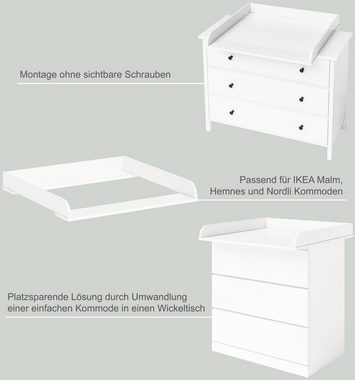 Bellabino Wickelaufsatz Oti, für IKEA Kommode Malm, Hemnes, Nordli