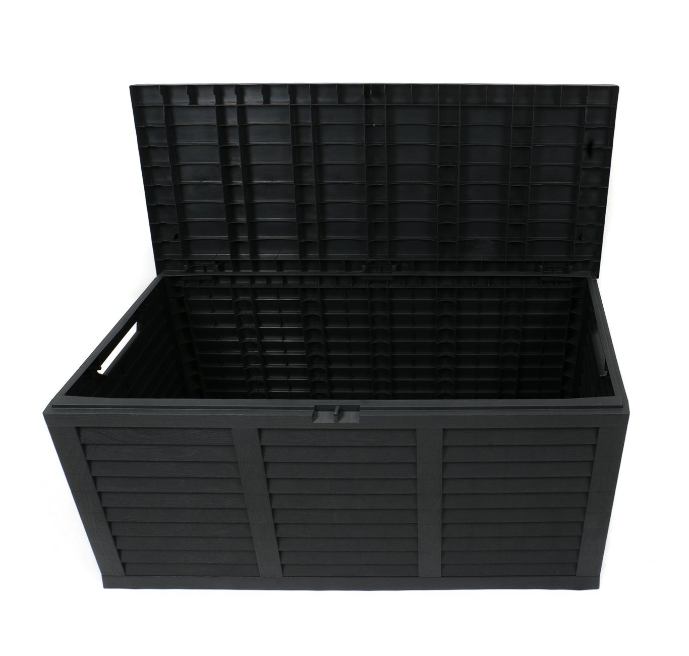 Bubble-Store Auflagenbox »Sitzkissen und Auflagen« (Gartenbox Holzoptik aus  wetterfestem Kunststoff), Garten Aufbewahrungsbox, Kissenbox mit Rollen