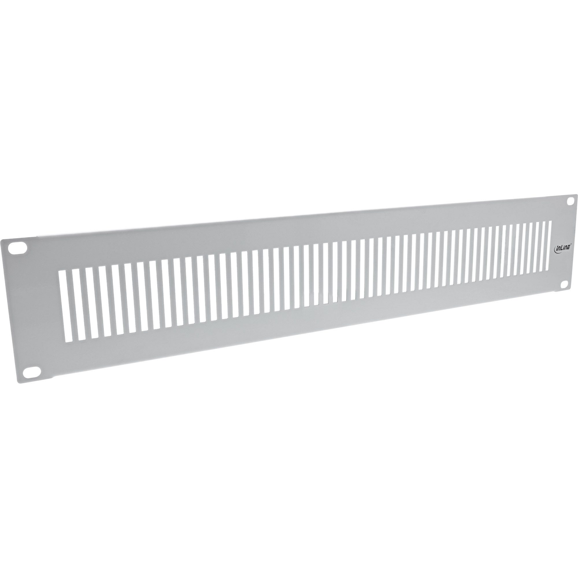 InLine® 19111I InLine® 19" Blindplatte perforiert, 2HE, RAL 7035 grau Netzwerk-Patch-Panel